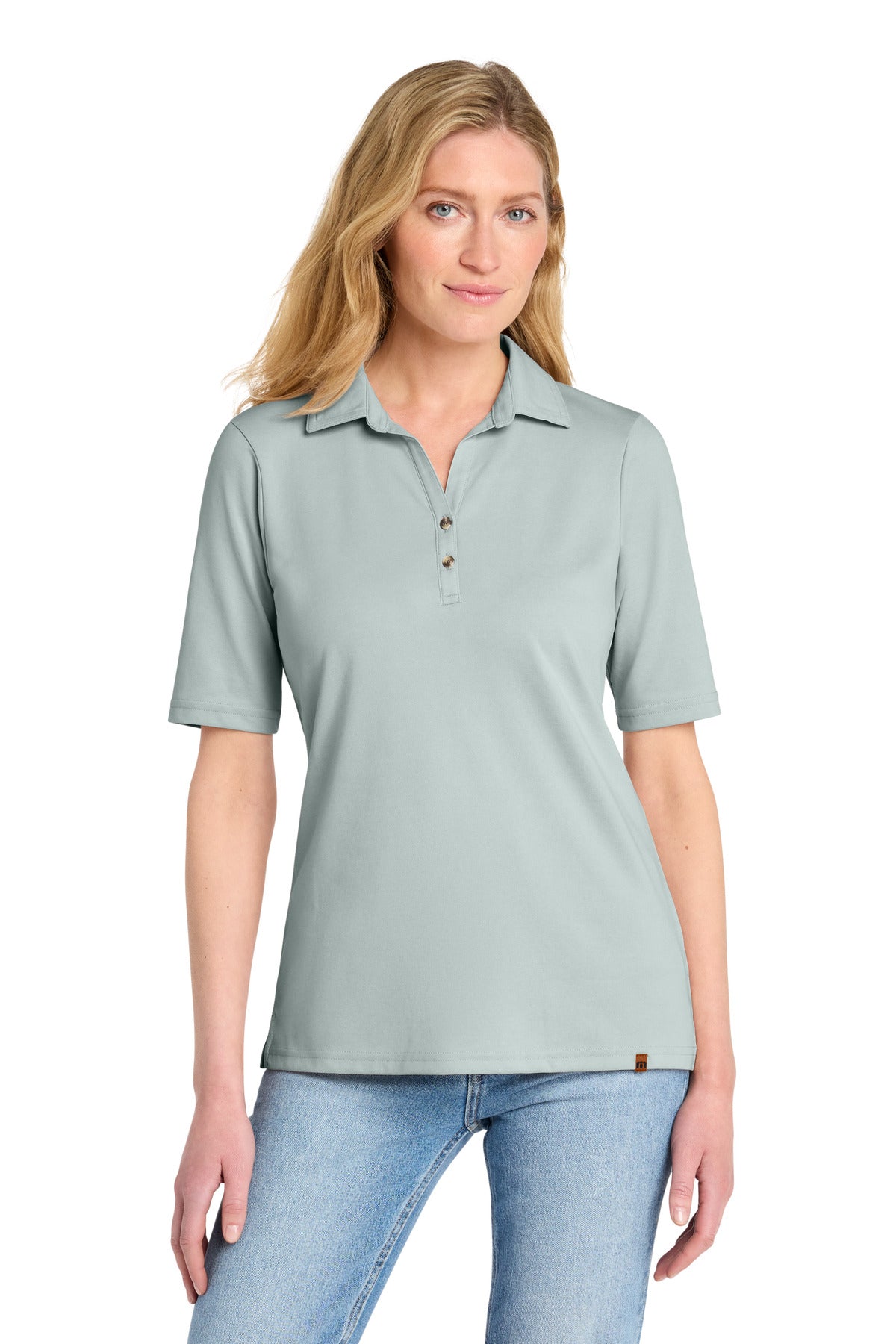 TravisMathew Women's Sunsetters Polo TM1LD004 in Balsam Green Heather