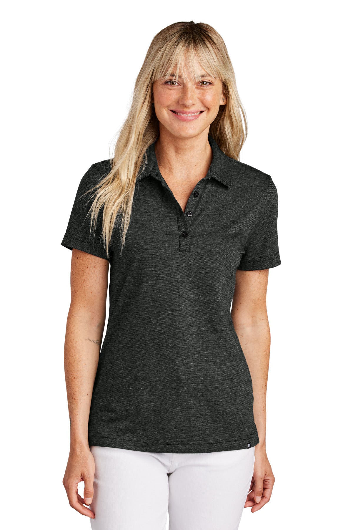 TravisMathew Women's Sunnyvale Polo TM1LD005 in Black Heather