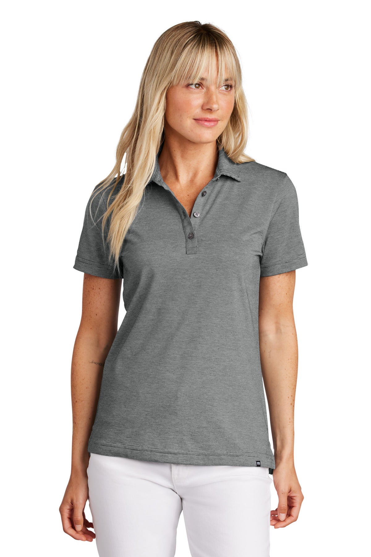 TravisMathew Women's Sunnyvale Polo TM1LD005 in Dark Grey Heather