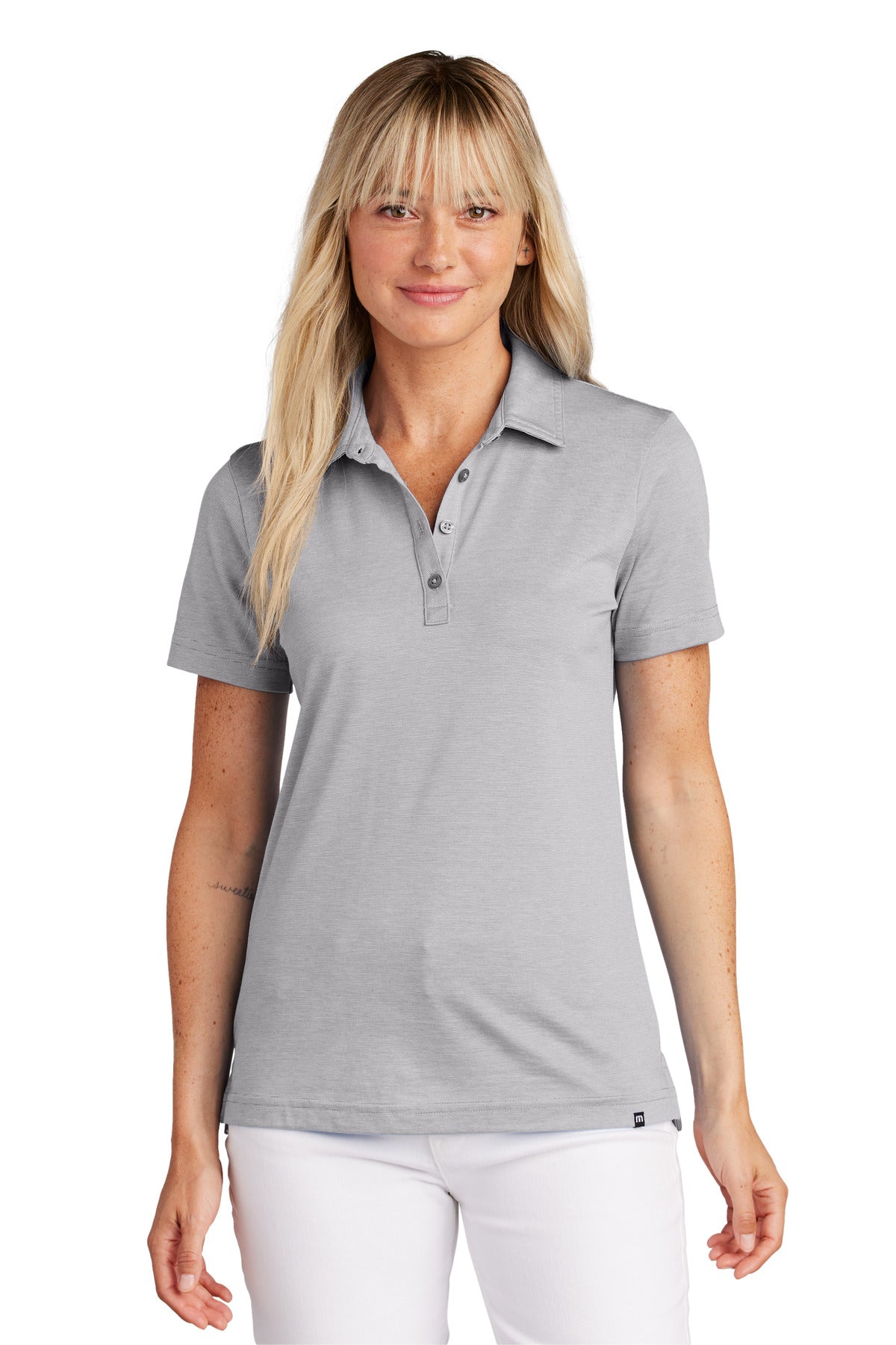 TravisMathew Women's Sunnyvale Polo TM1LD005 in Light Grey Heather