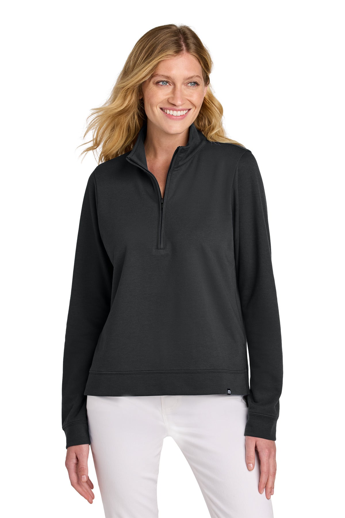 TravisMathew Women's Coveside 1/2-Zip TM1LD007 in Black