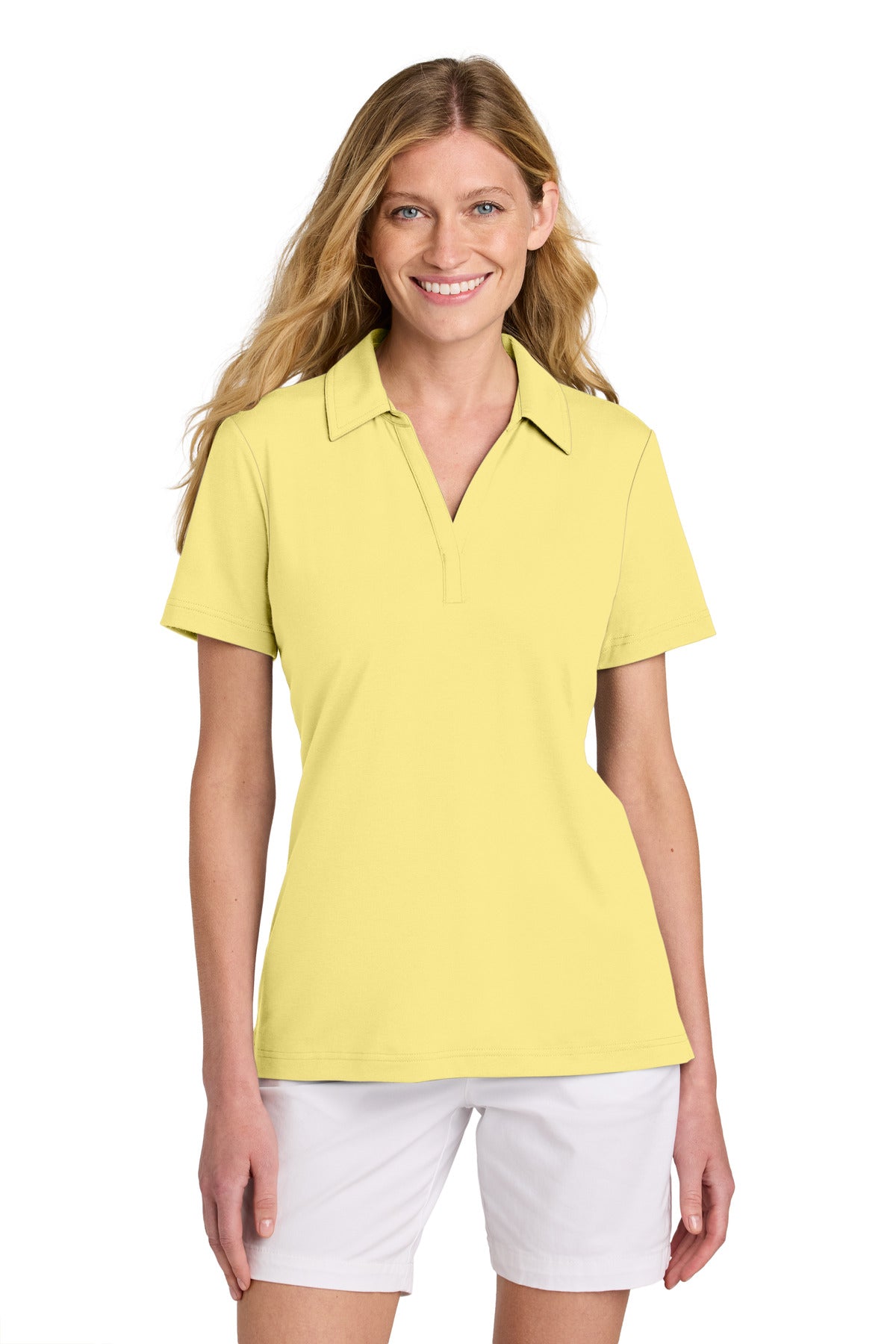 TravisMathew Women's Glenview Solid Polo TM1LF071 in Pale Yellow