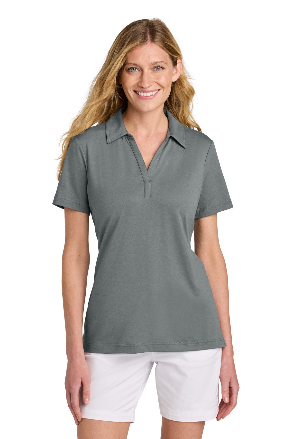 TravisMathew Women's Glenview Solid Polo TM1LF071 in Quiet Shade Grey