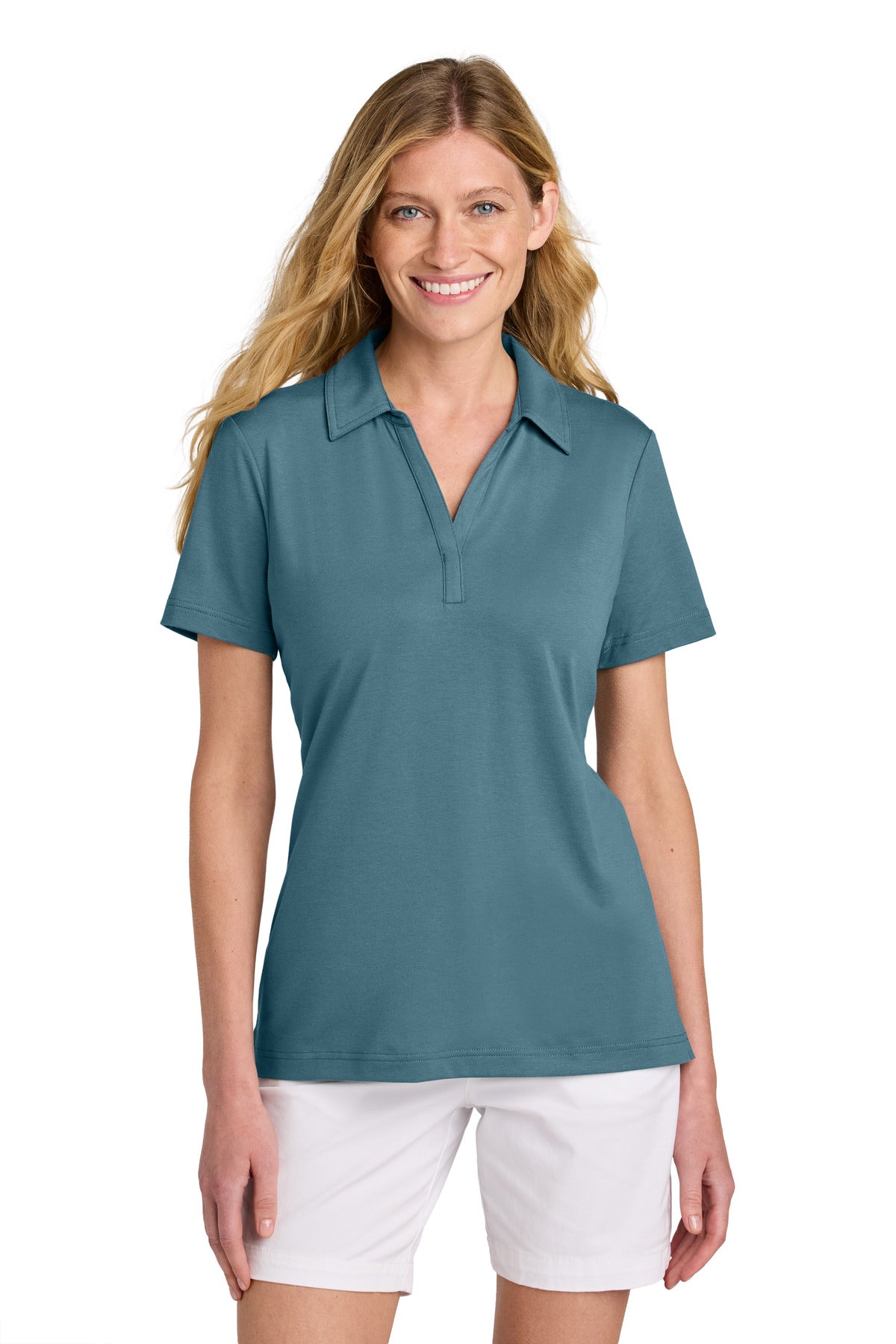 TravisMathew Women's Glenview Solid Polo TM1LF071 in Stellar Blue