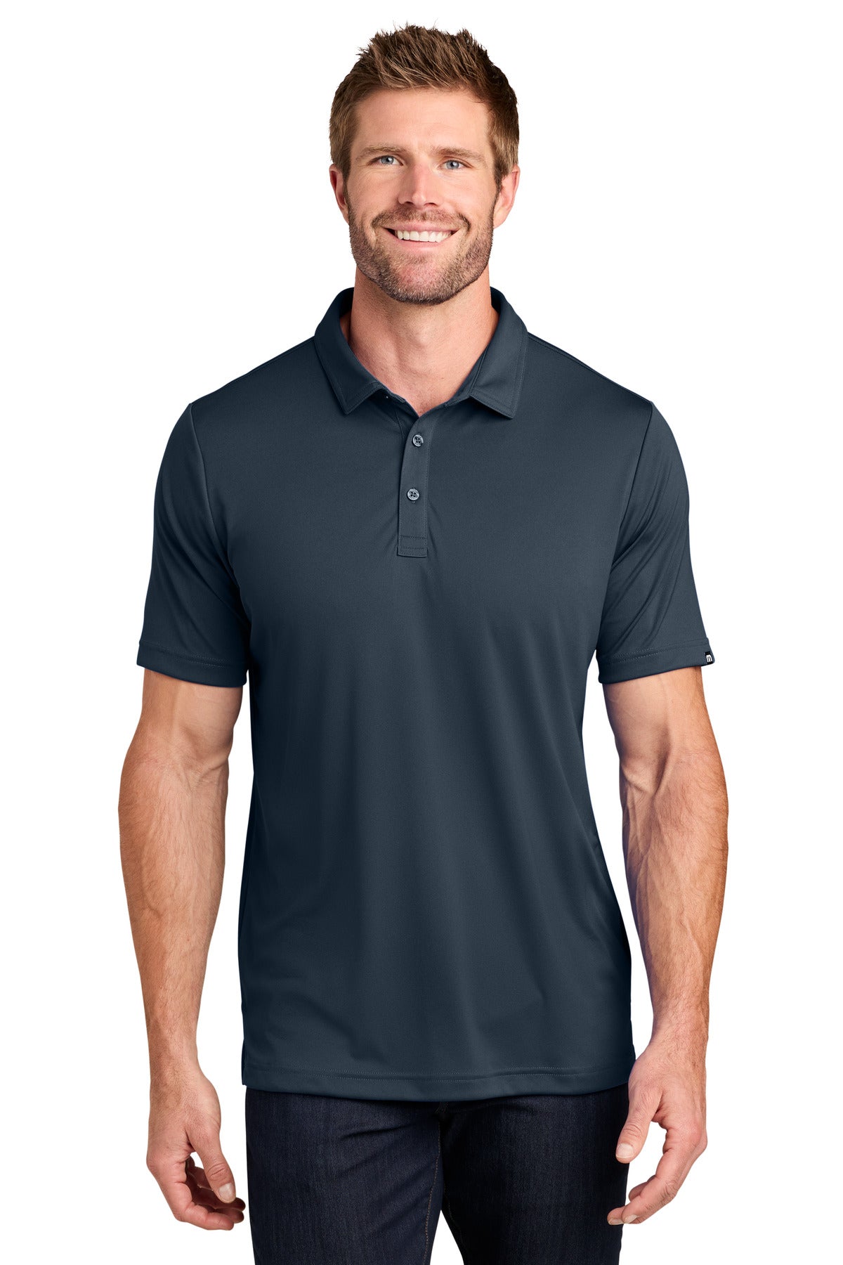 TravisMathew Coto Performance Polo. TM1MU410 in Blue Nights