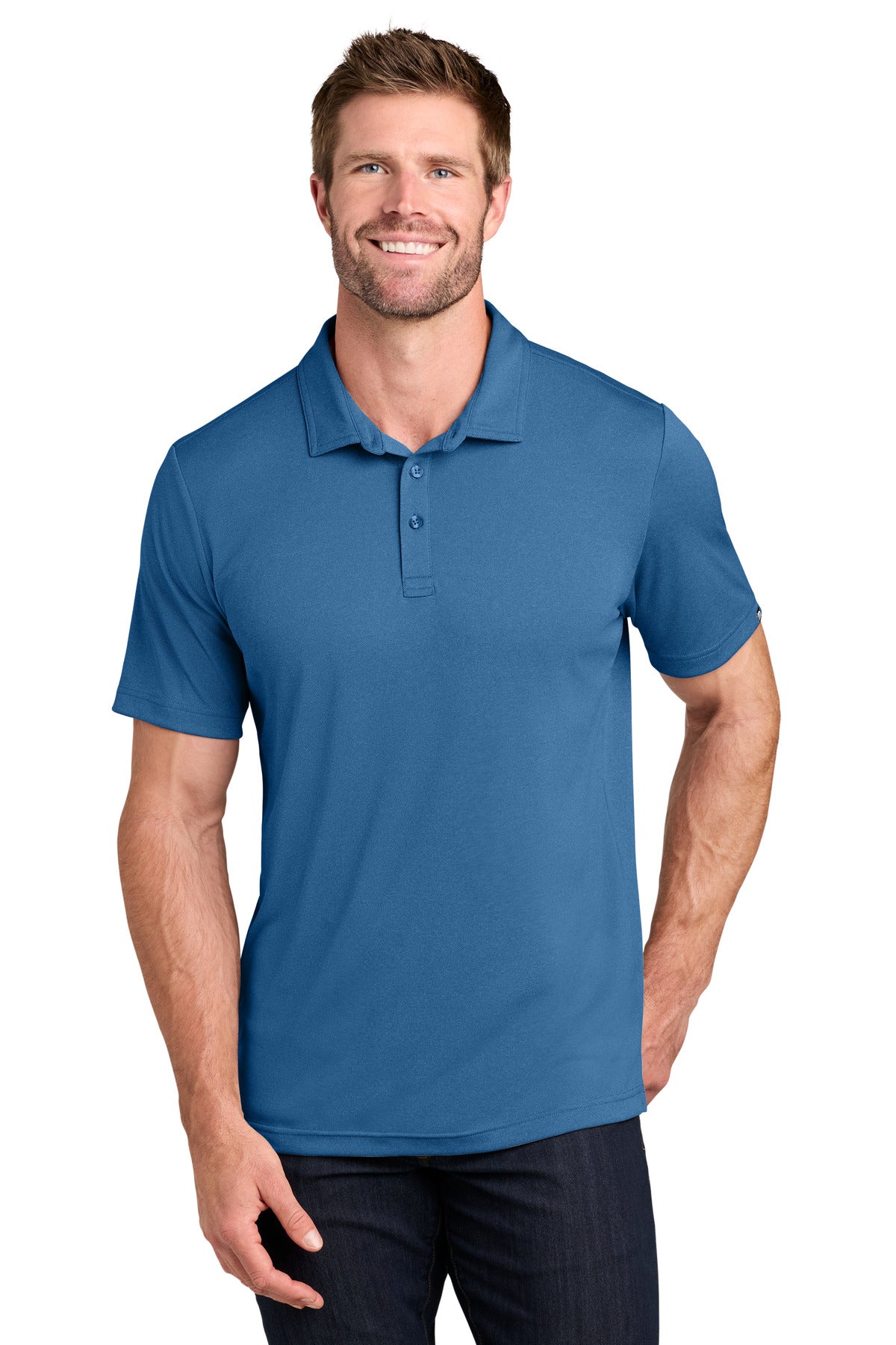 TravisMathew Coto Performance Polo. TM1MU410 in Brilliant Blue Heather