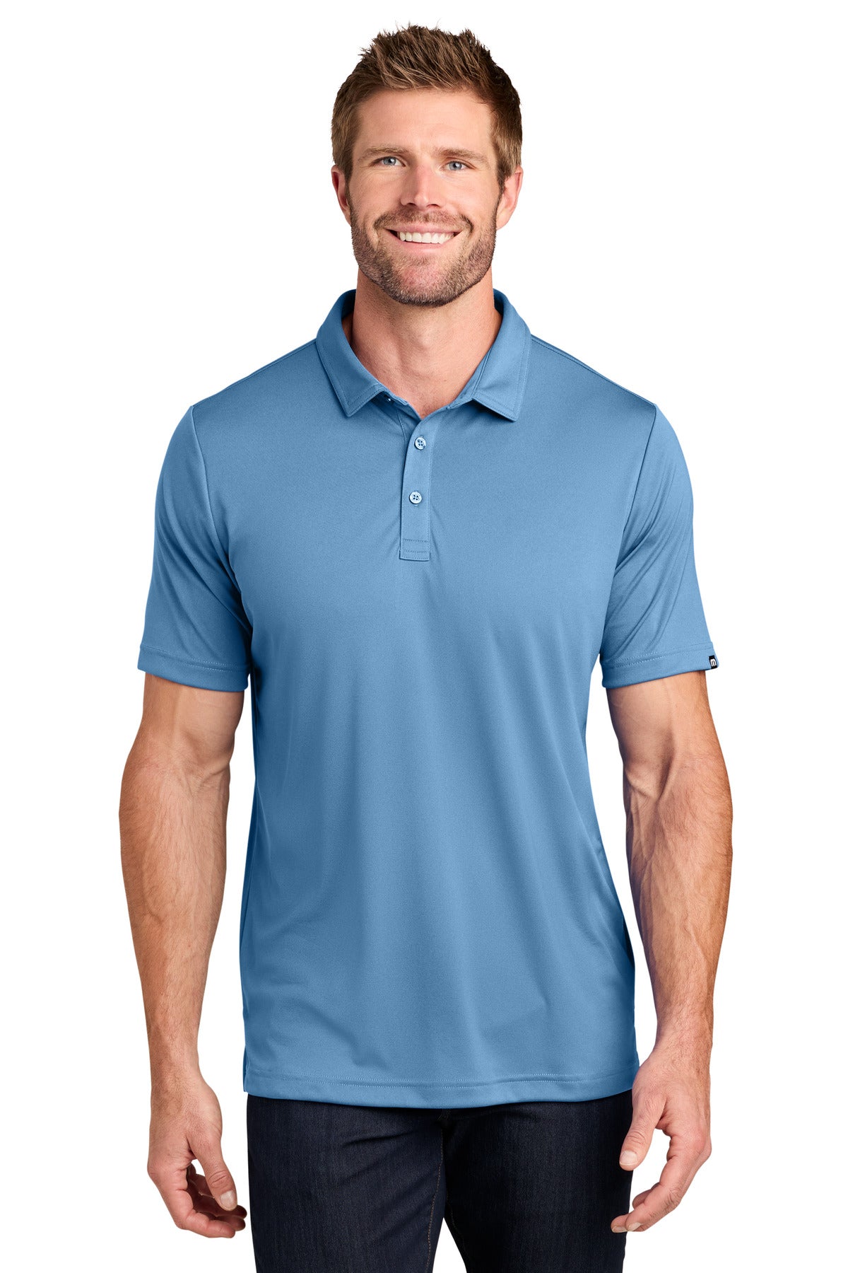 TravisMathew Coto Performance Polo. TM1MU410 in Federal Blue