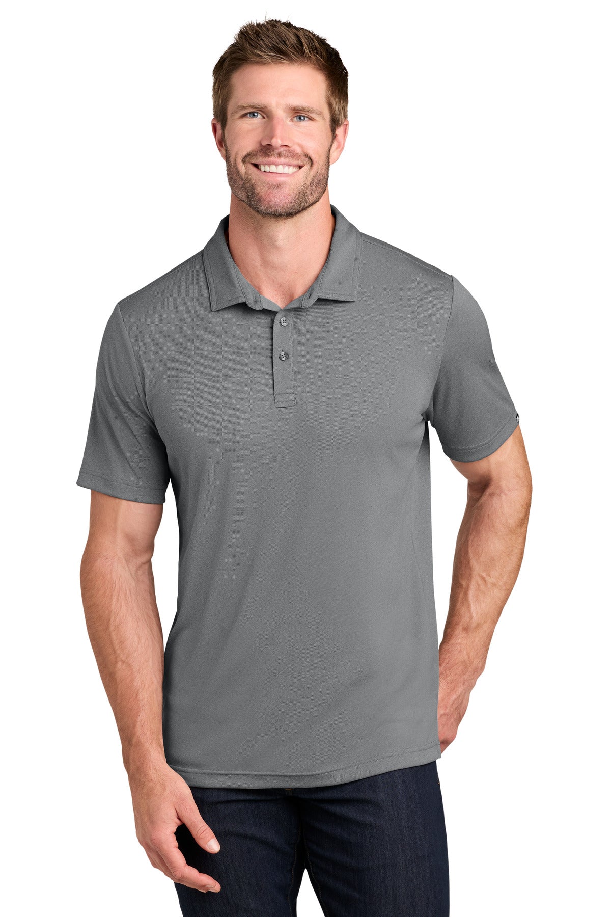 TravisMathew Coto Performance Polo. TM1MU410 in Quiet Shade Grey Heather