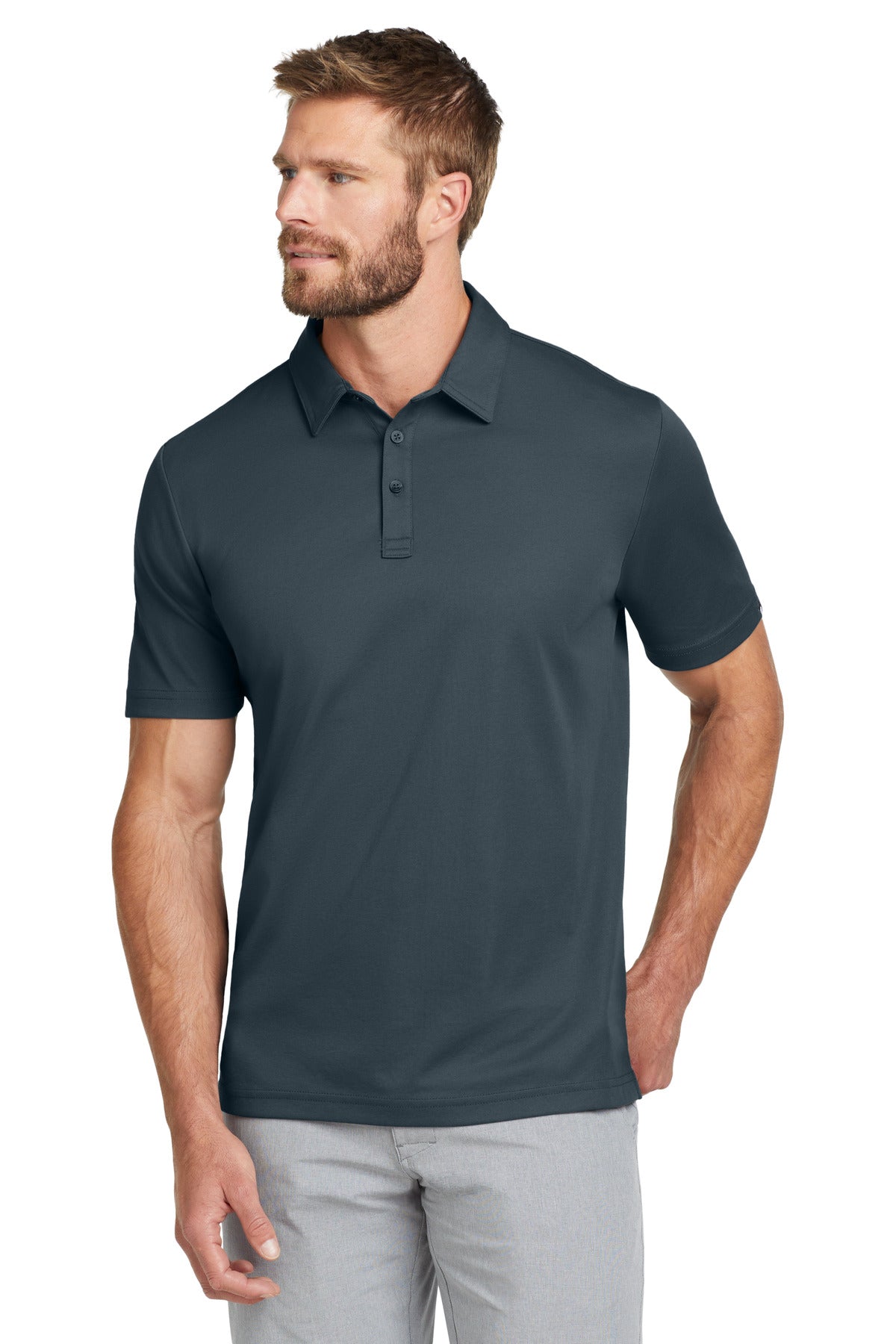 TravisMathew Oceanside Solid Polo. TM1MU411 in Blue Nights