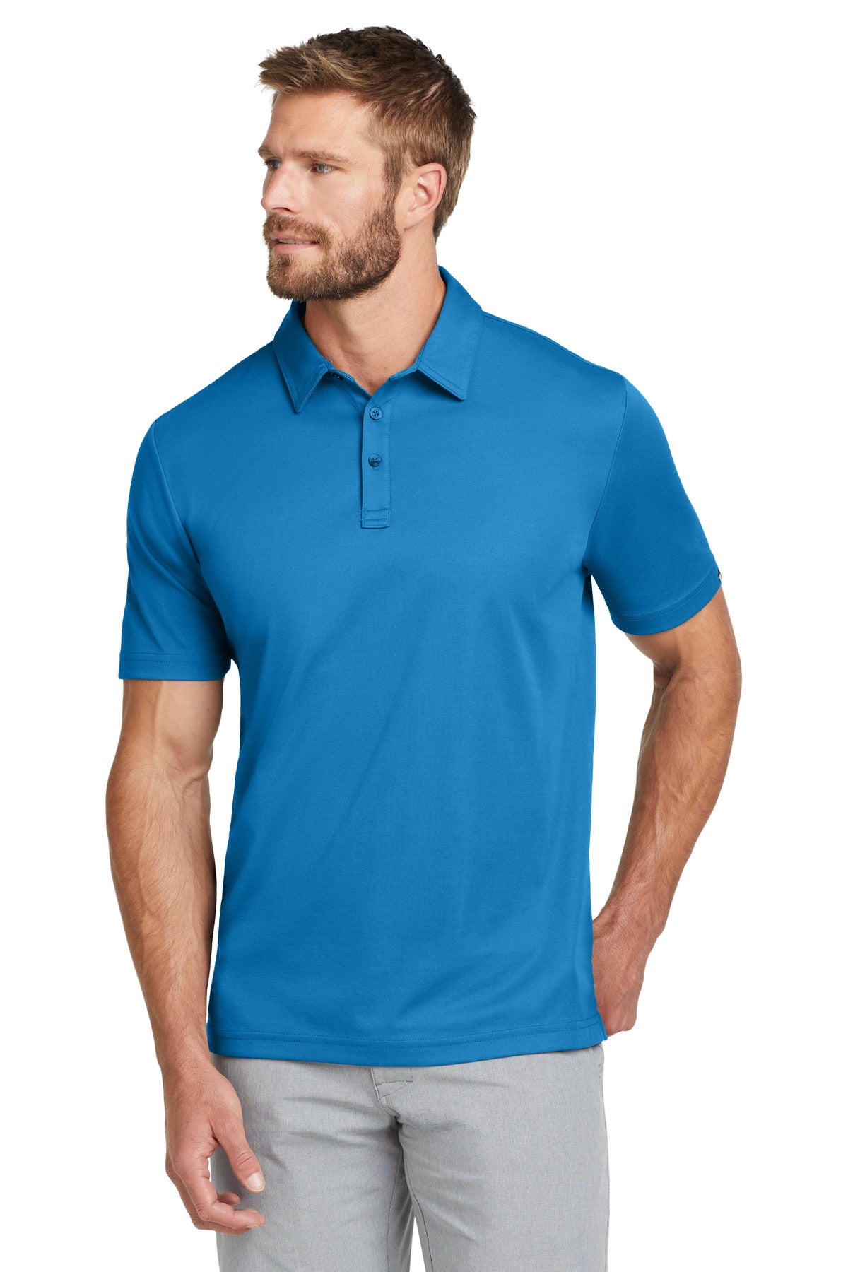 TravisMathew Oceanside Solid Polo. TM1MU411 in Classic Blue