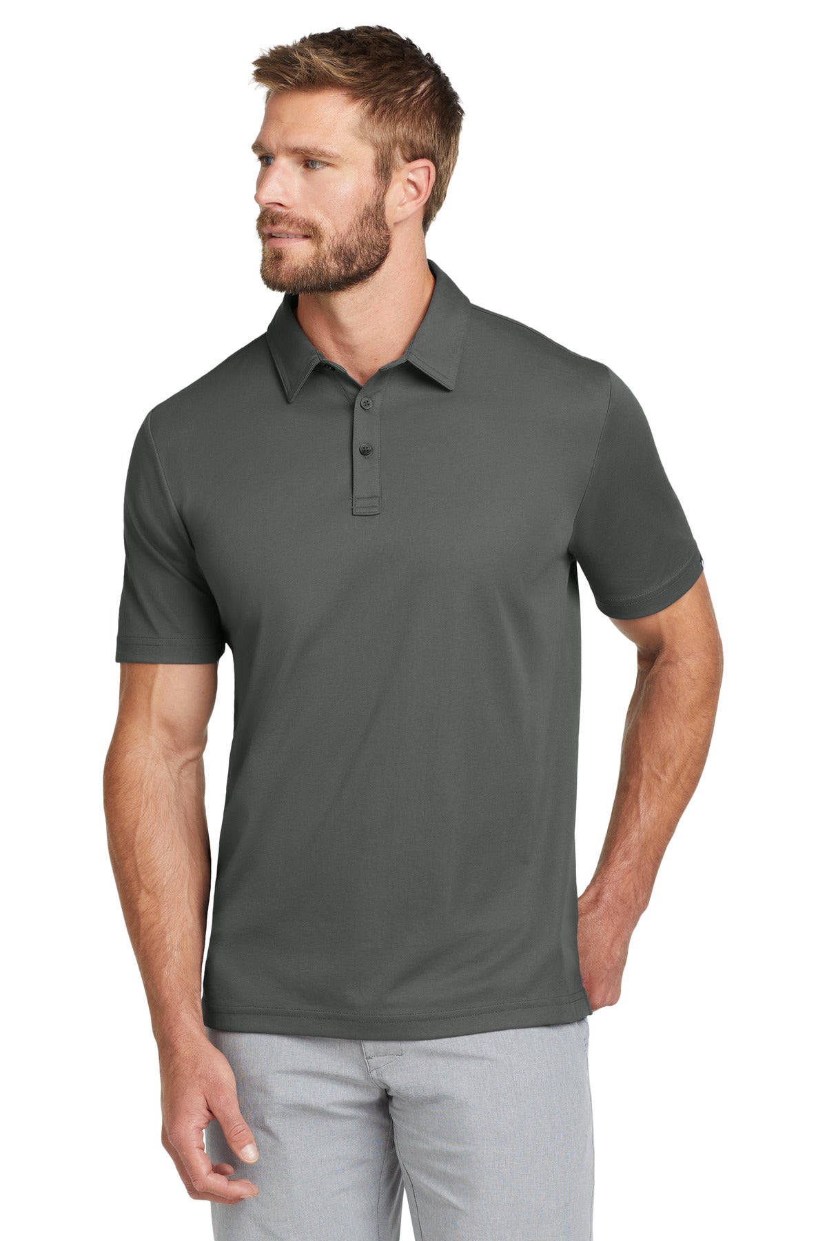 TravisMathew Oceanside Solid Polo. TM1MU411 in Quiet Shade Grey