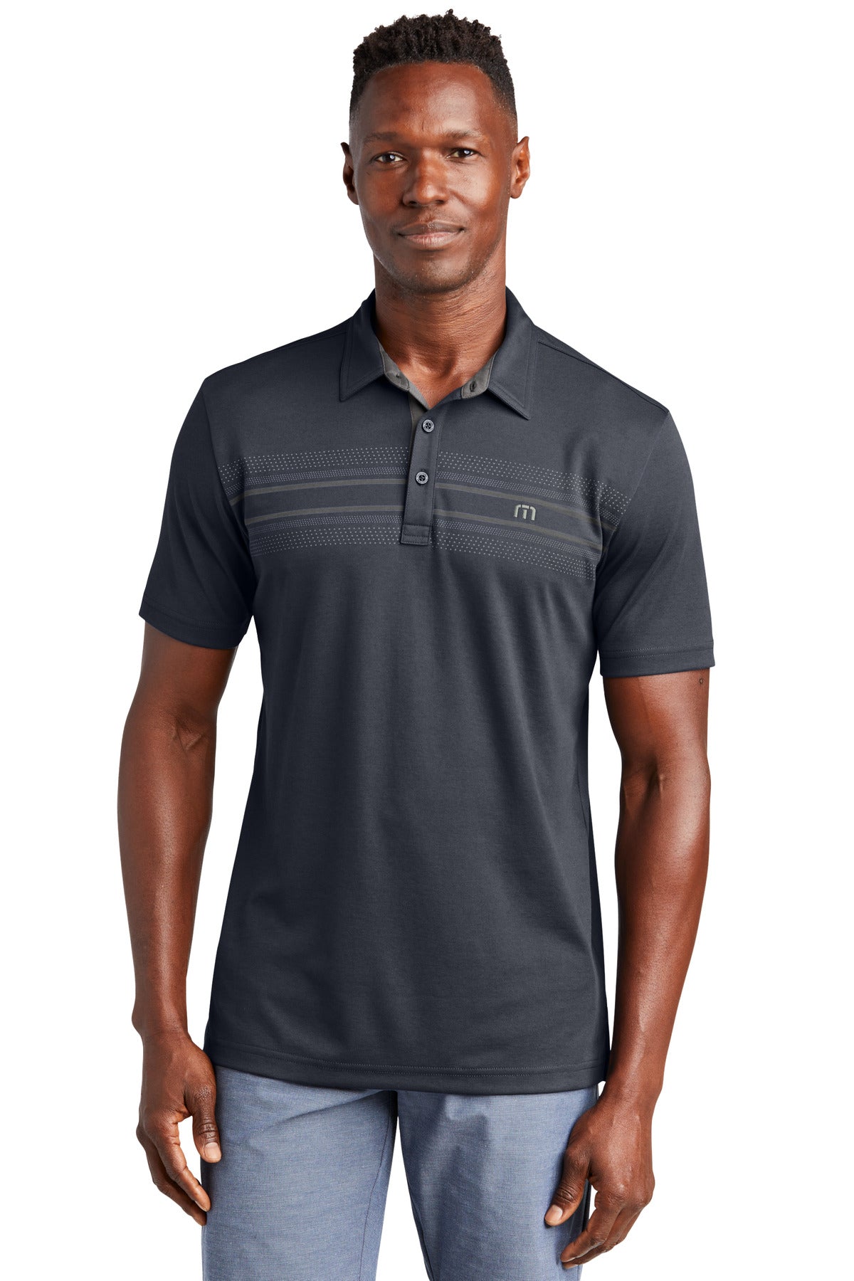 TravisMathew Monterey Chest Stripe Polo TM1MW450 in Blue Nights