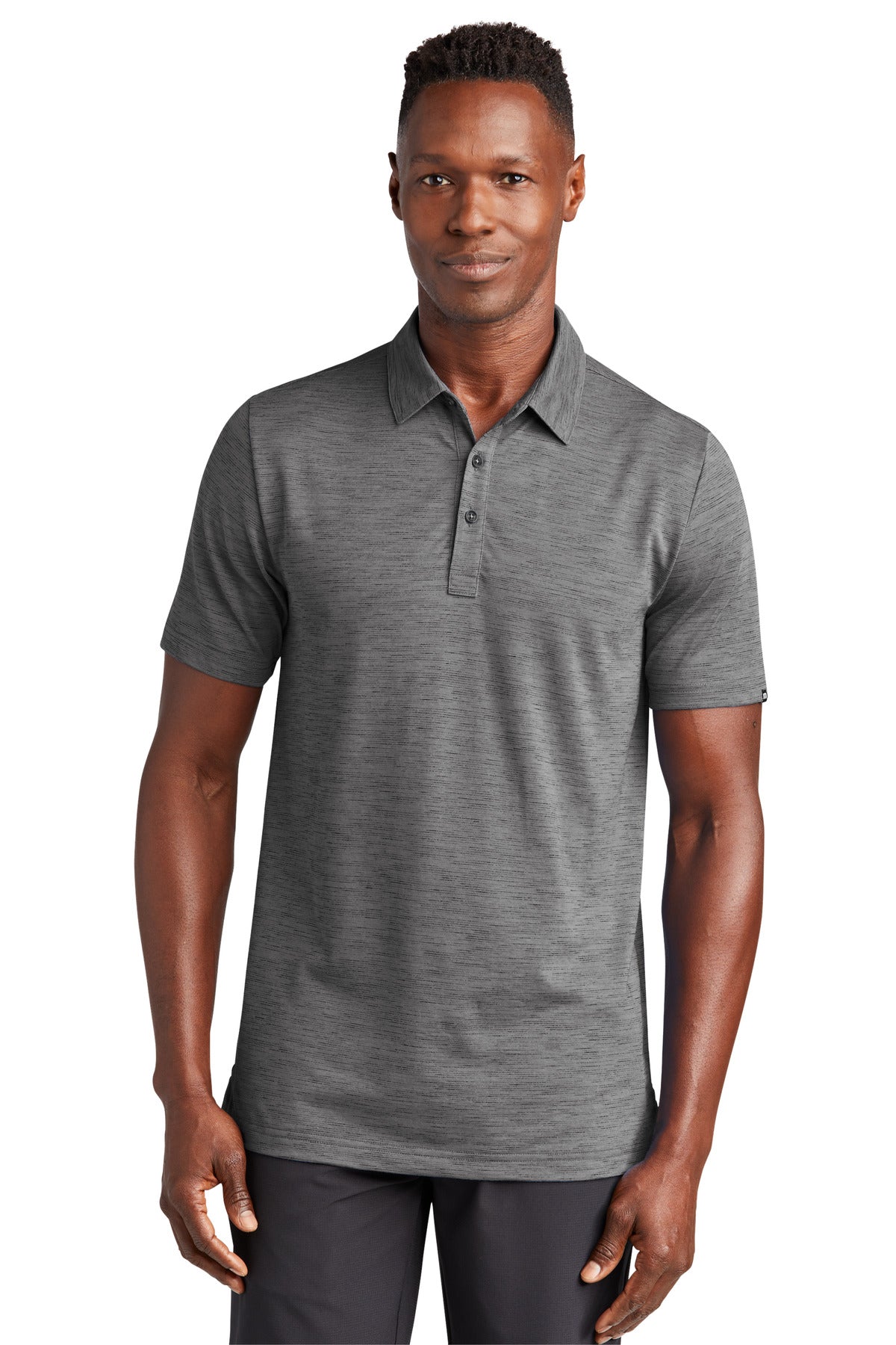 TravisMathew Auckland Slub Polo TM1MW451 in Dark Grey