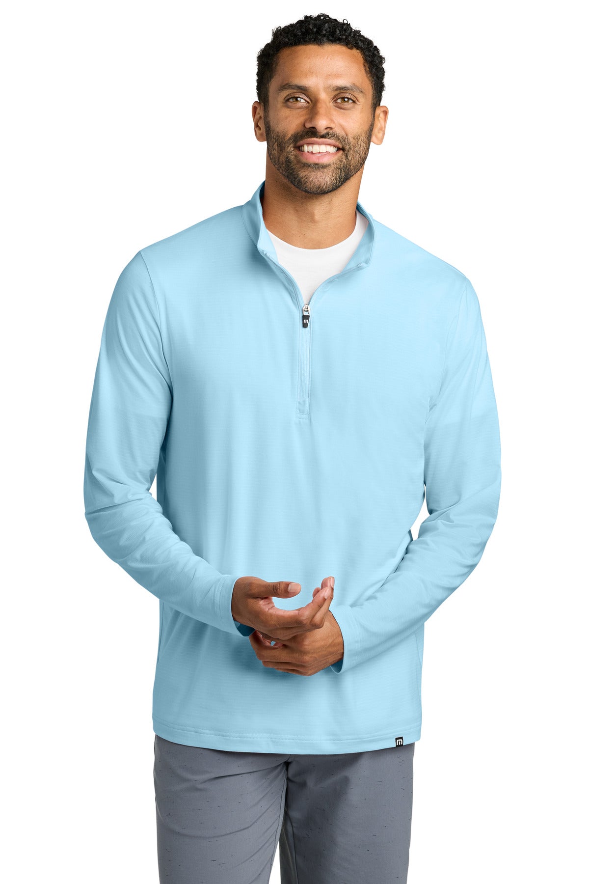 TravisMathew Crestview 1/4-Zip TM1MW452 in Dream Blue