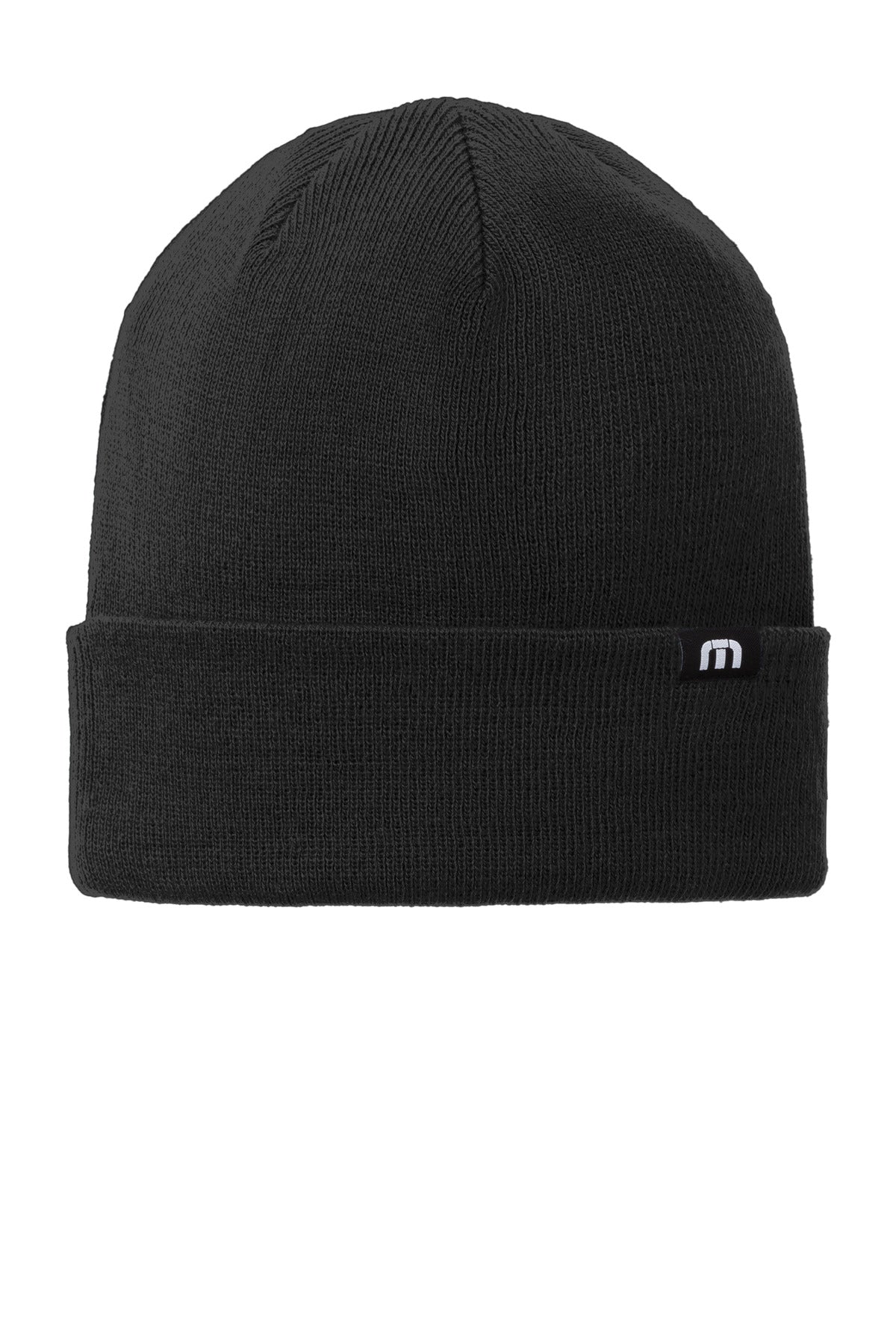TravisMathew Solid Cuffed Beanie TM1MY394 in Black