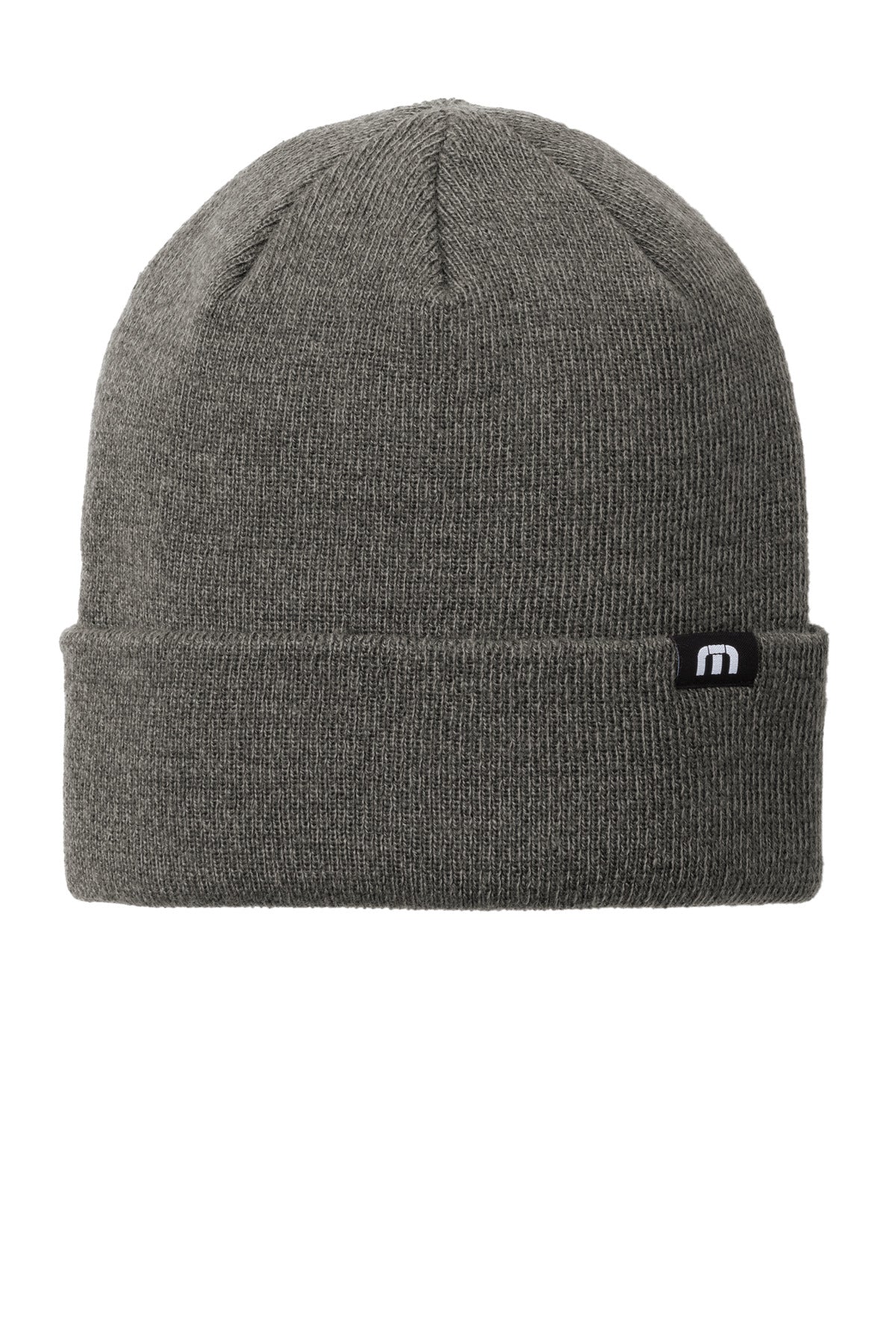 TravisMathew Solid Cuffed Beanie TM1MY394 in Dark Grey Heather