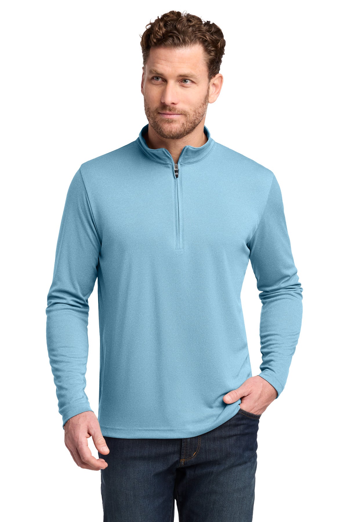 TravisMathew Coto Performance 1/4-Zip TM1MY397 in Brilliant Blue Heather