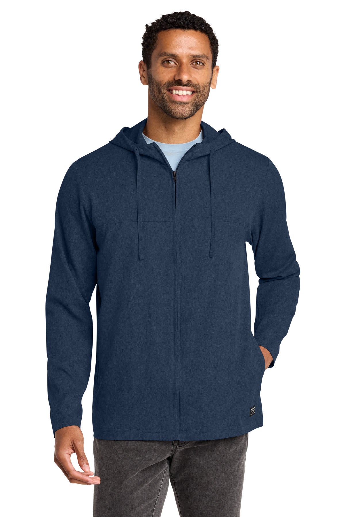 TravisMathew Balboa Hooded Full-Zip Jacket TM1MZ338 in Blue Nights Heather