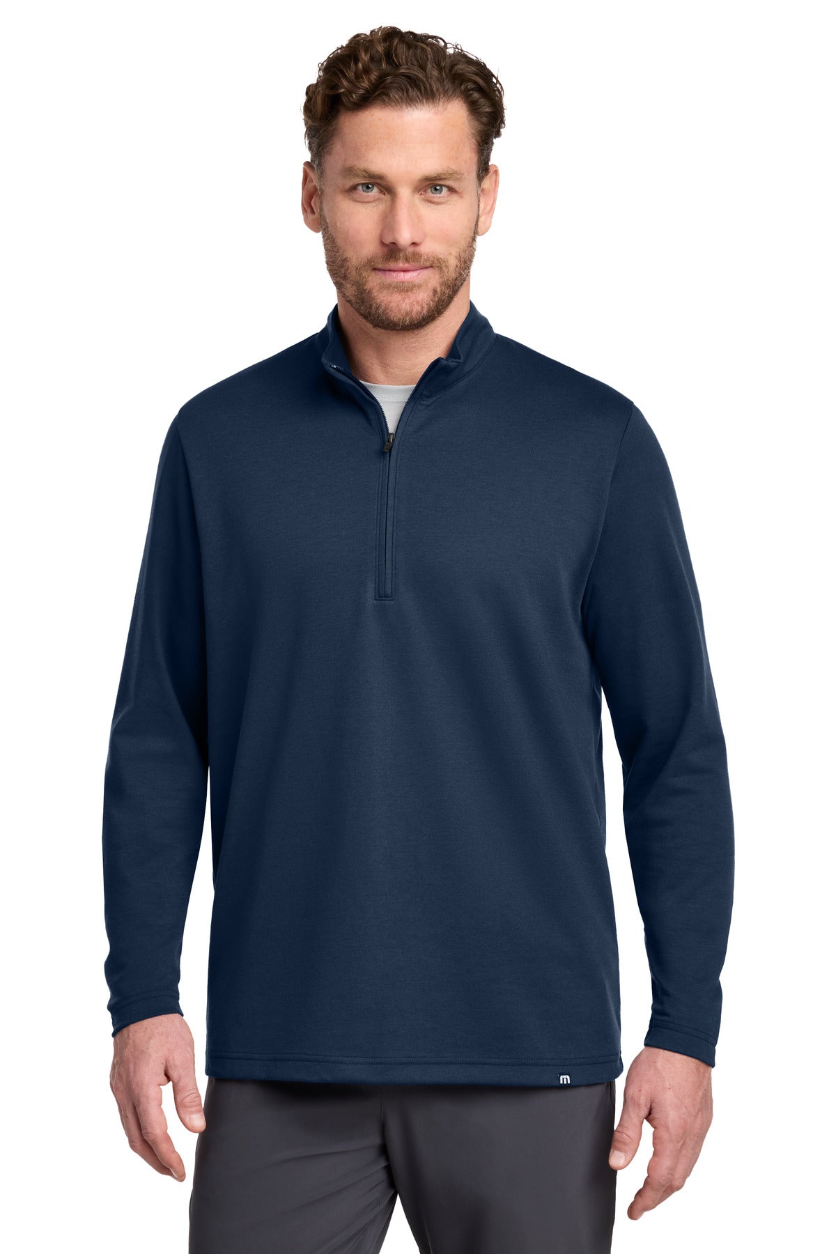 TravisMathew Coveside 1/4-Zip TM1MZ339 in Blue Nights