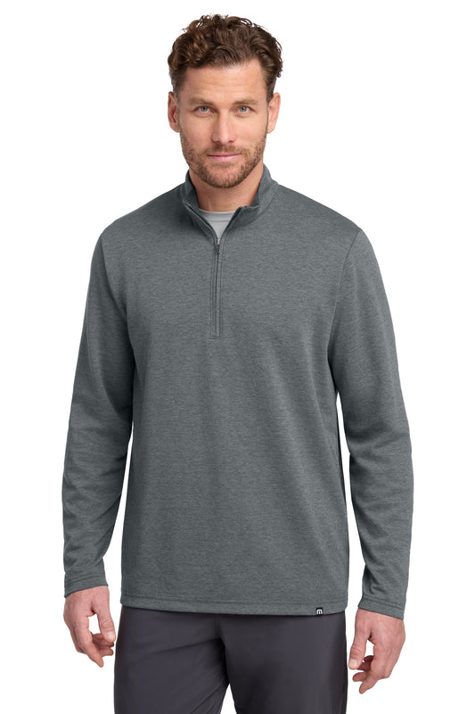 TravisMathew Coveside 1/4-Zip TM1MZ339 in Dark Grey Heather