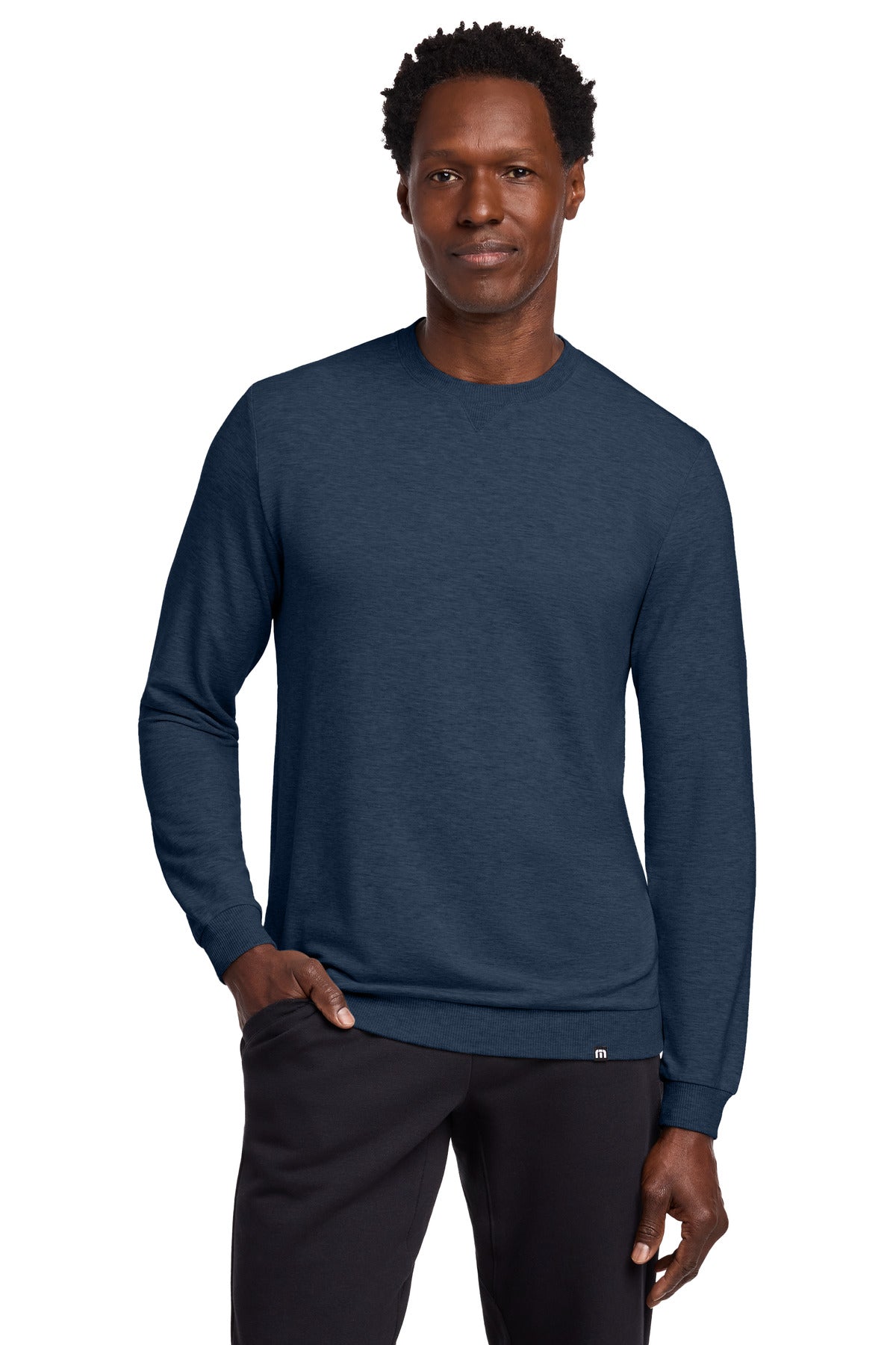 TravisMathew Long Weekend Crew TM1MZ342 in Blue Nights Heather