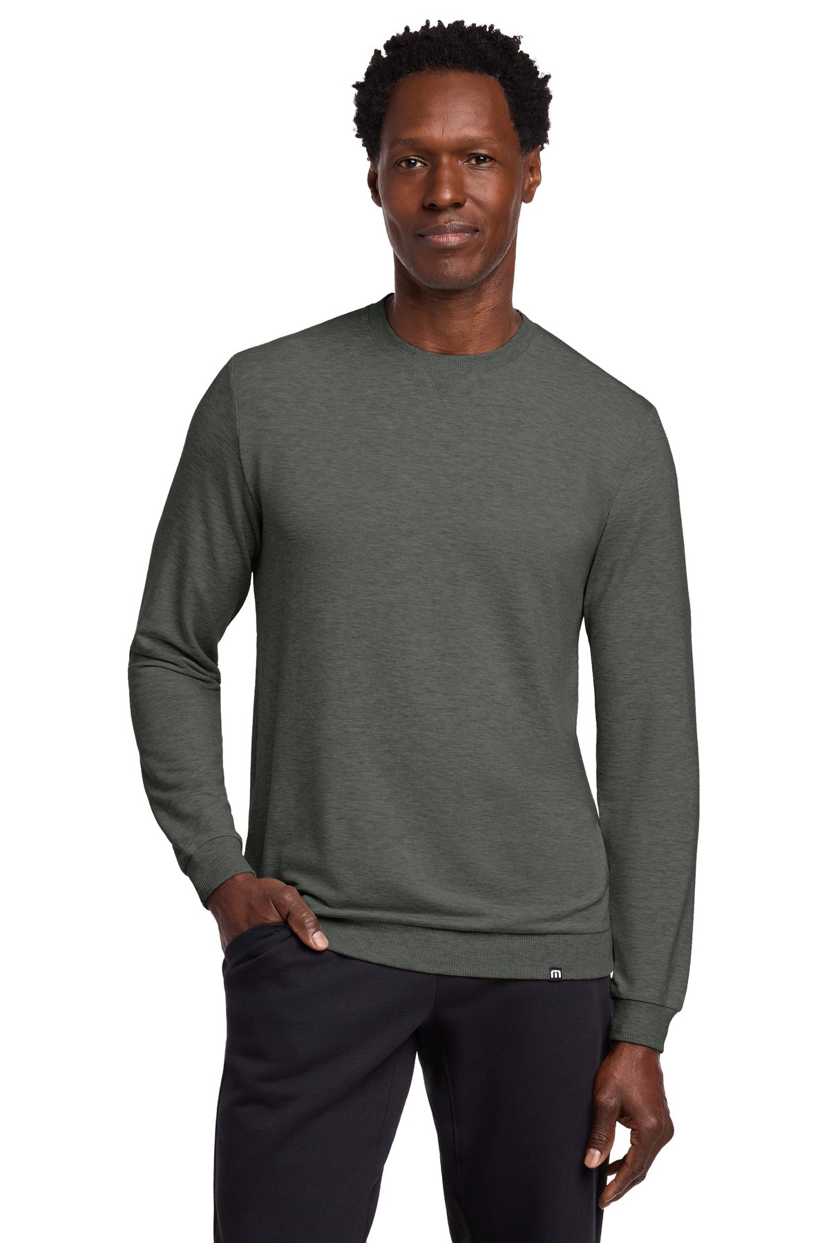 TravisMathew Long Weekend Crew TM1MZ342 in Dark Grey Heather