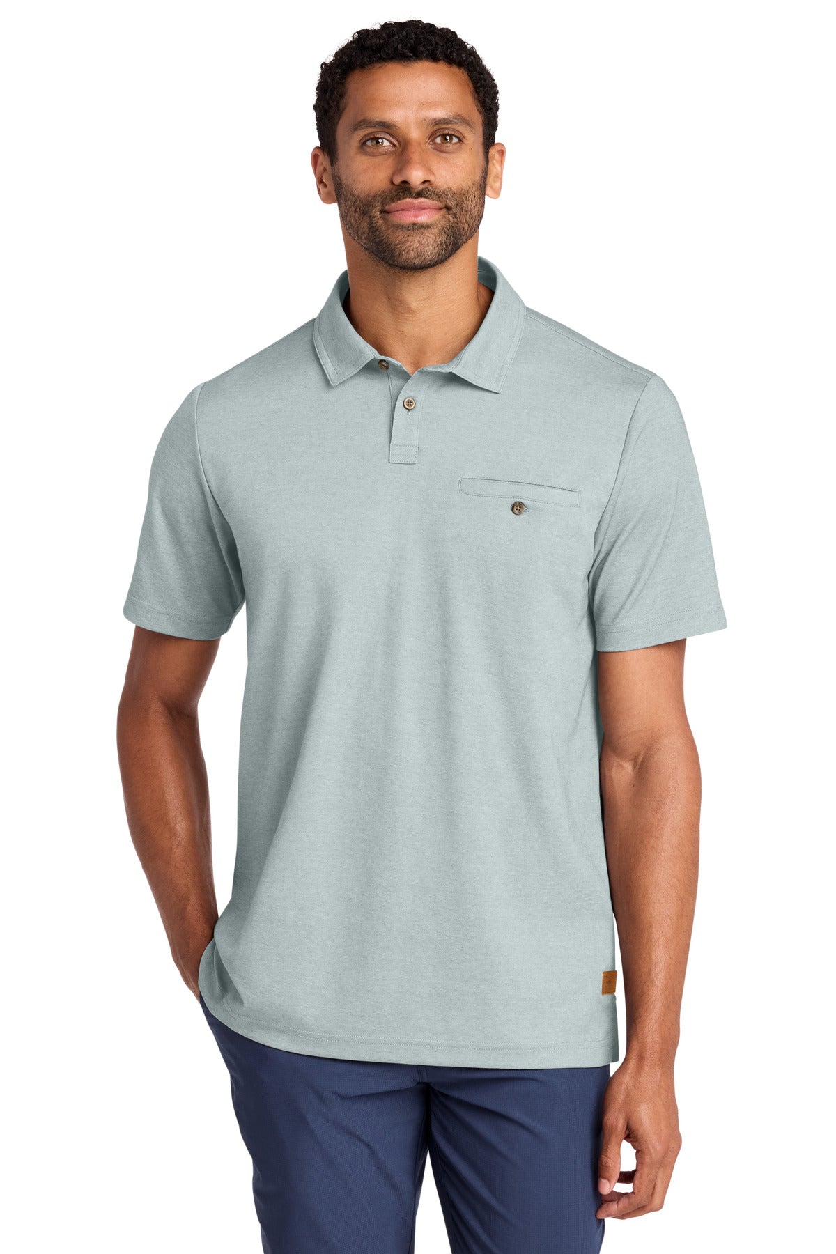 TravisMathew Sunsetters Pocket Polo TM1MZ344 in Balsam Green Heather