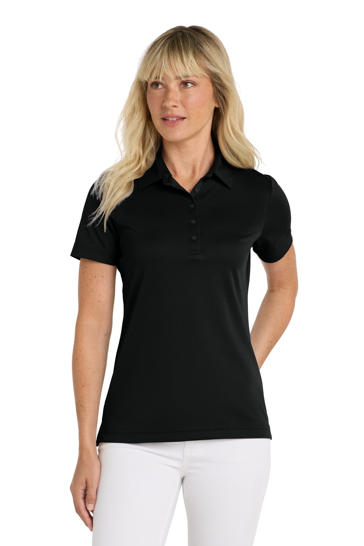 TravisMathew Women's Oceanside Solid Polo TM1WW001 in Black