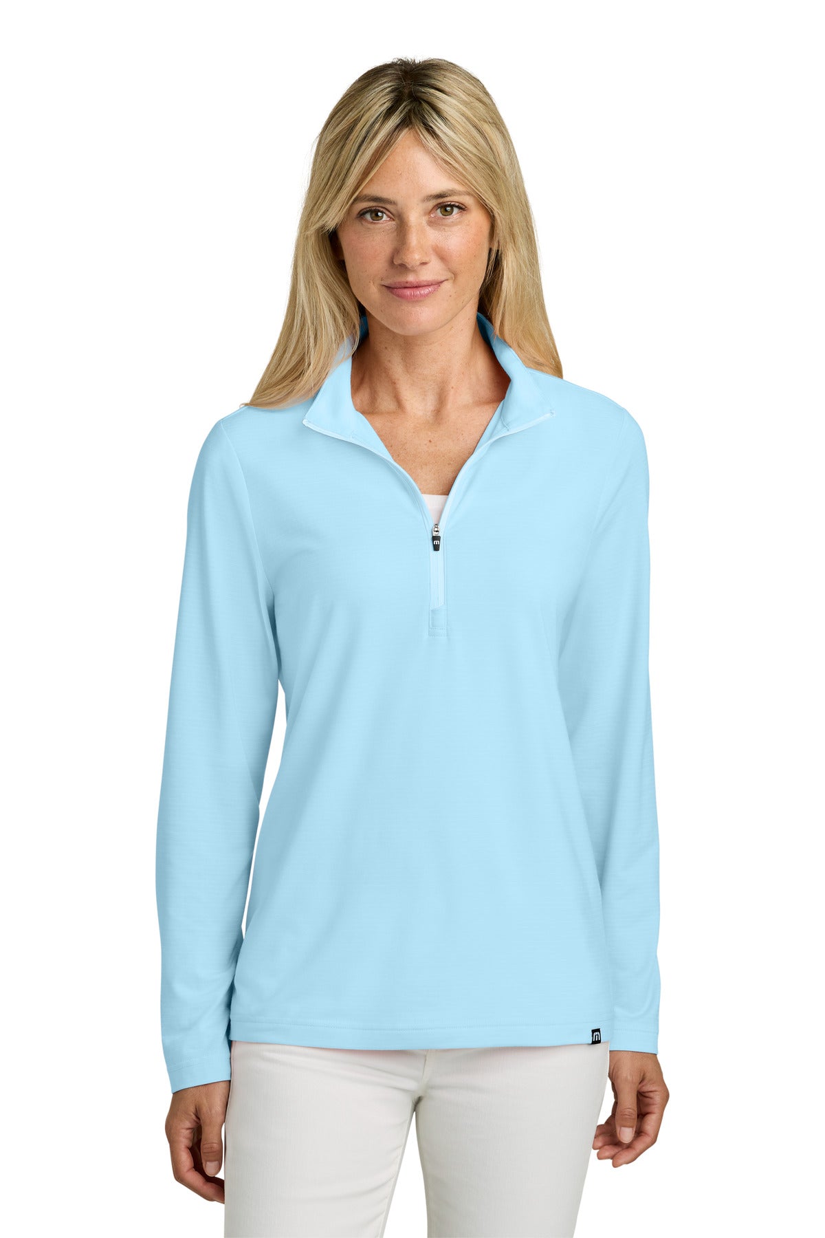 TravisMathew Women's Crestview 1/4-Zip TM1WW003 in Dream Blue