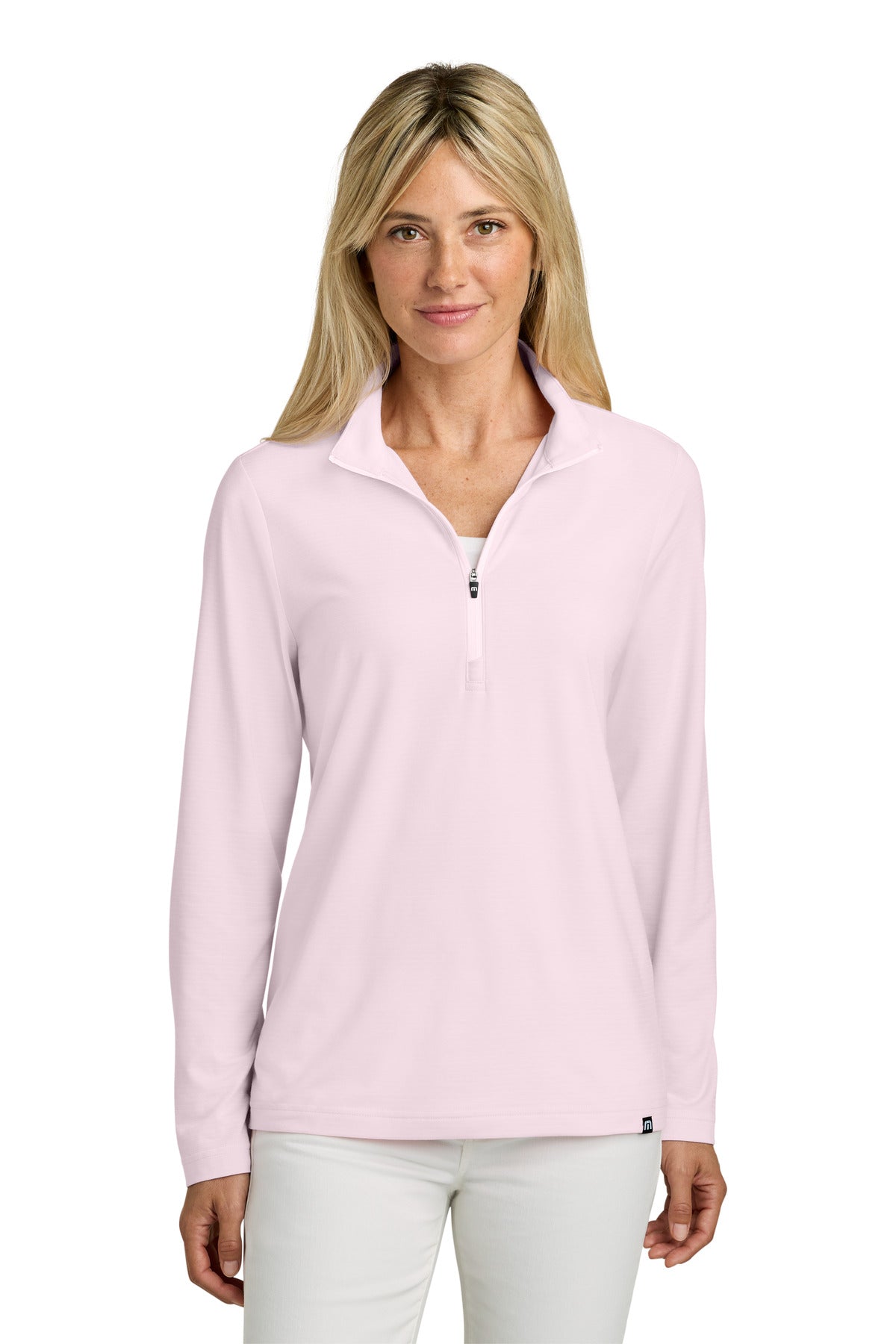 TravisMathew Women's Crestview 1/4-Zip TM1WW003 in Stone Pink