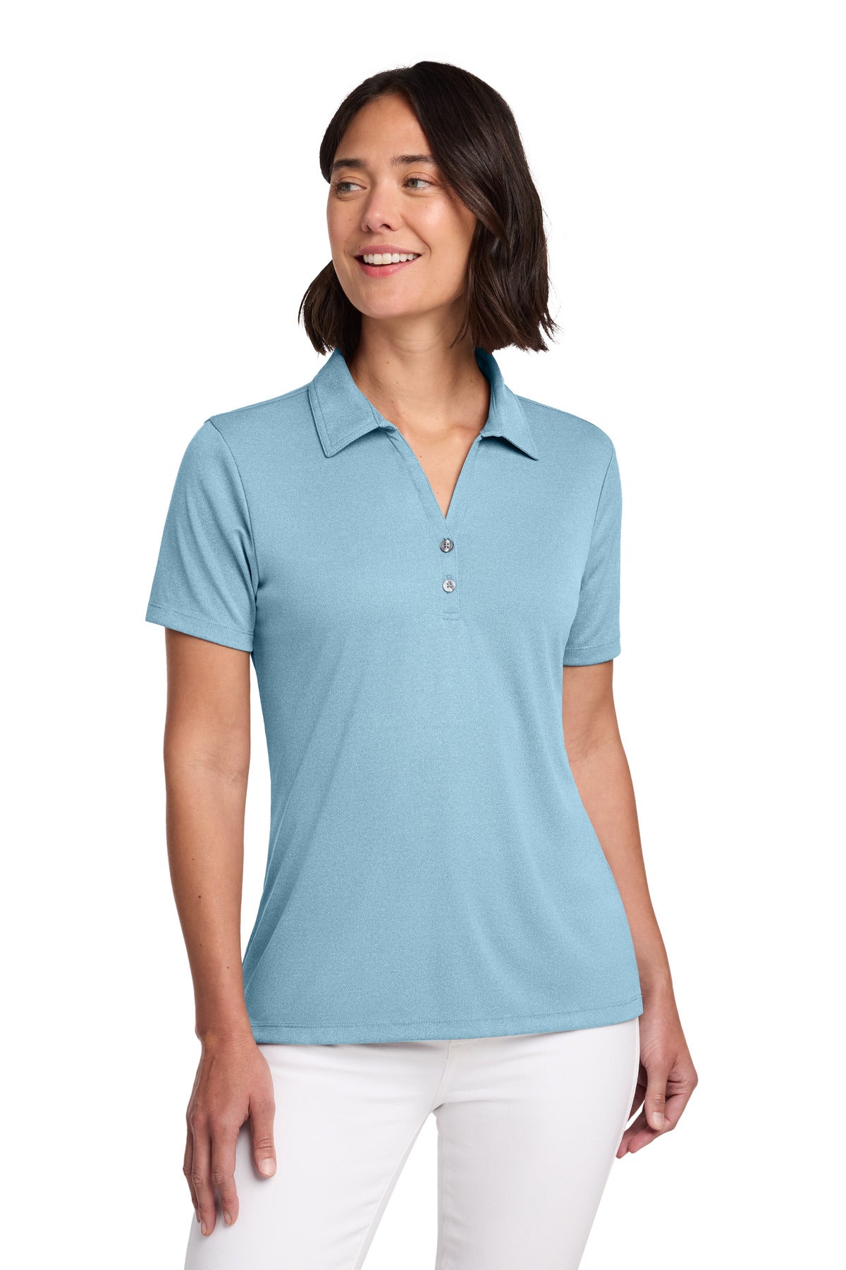 TravisMathew Women's Coto Performance Polo TM1WX002 in Brilliant Blue Heather
