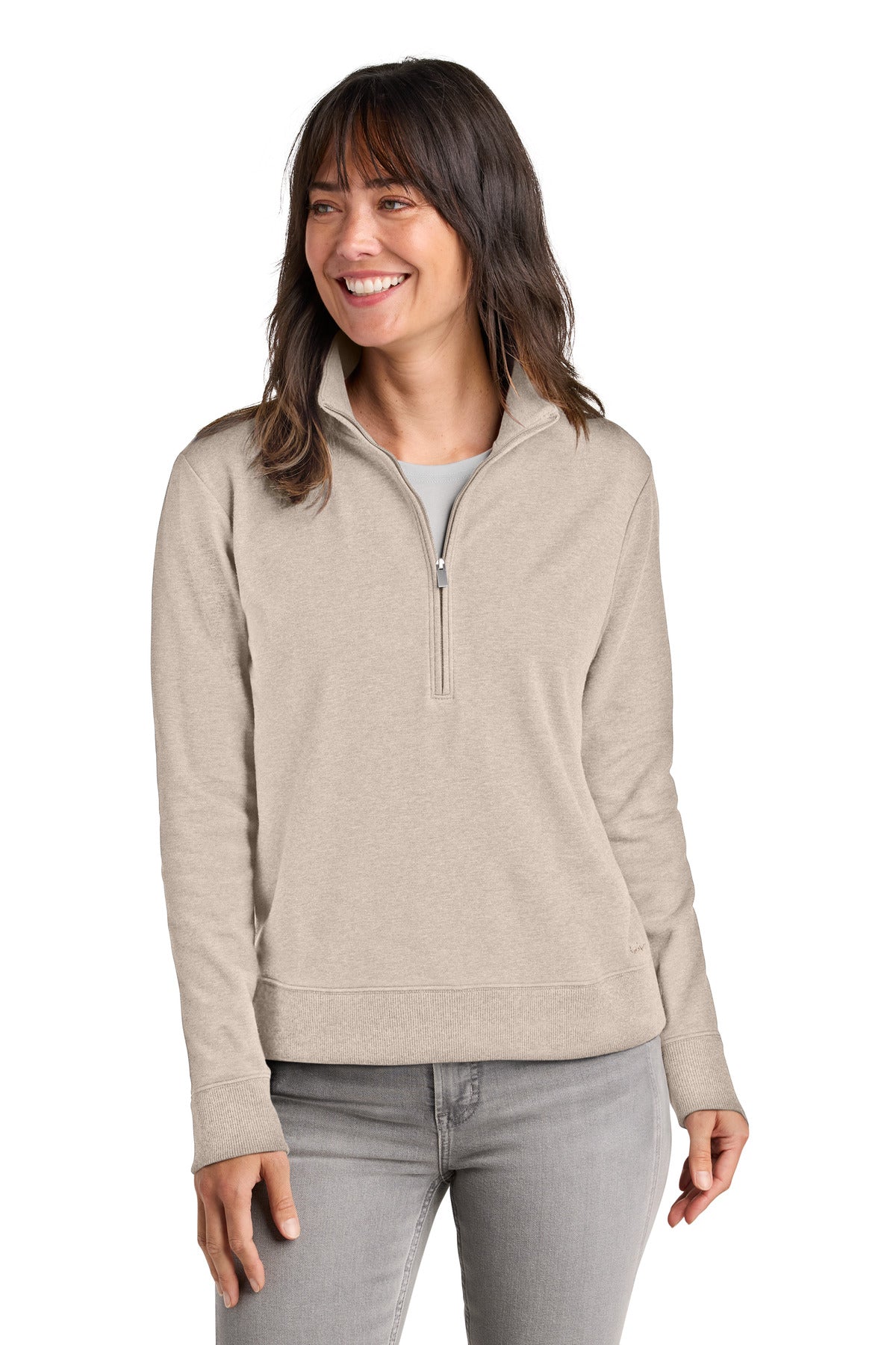 TravisMathew Women's Ocean Villa 1/4-Zip TMA41428 in Natural Heather