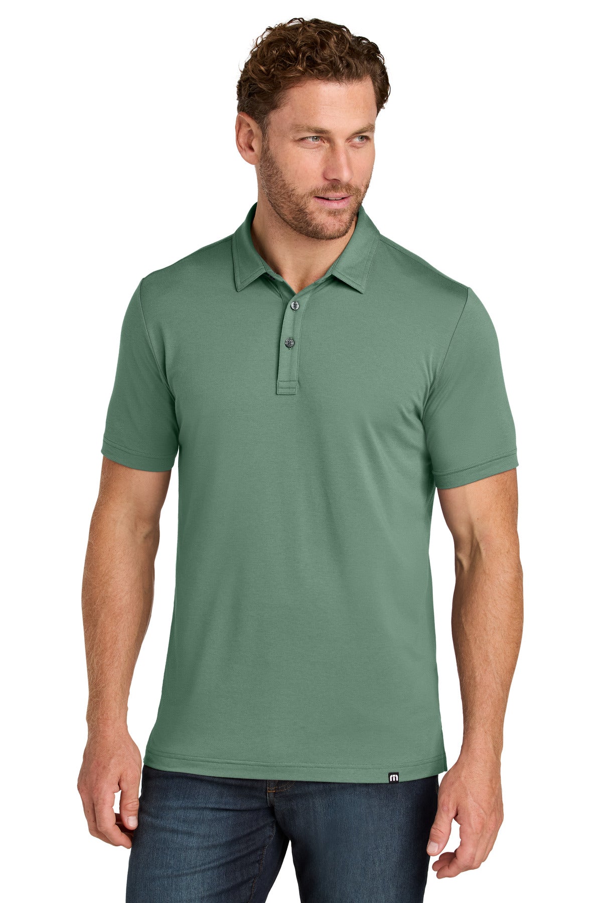 TravisMathew Glenview Solid Polo TMA41461 in Laurel Green