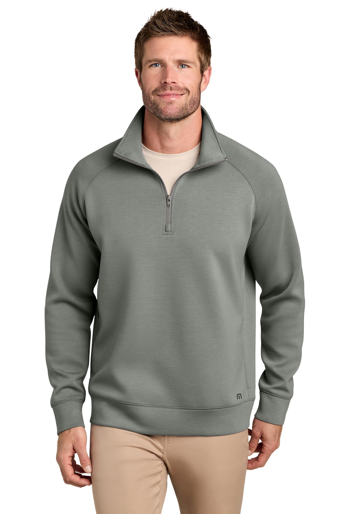 TravisMathew Momentum Shift 1/4-Zip TMA42408 in Quiet Shade Grey