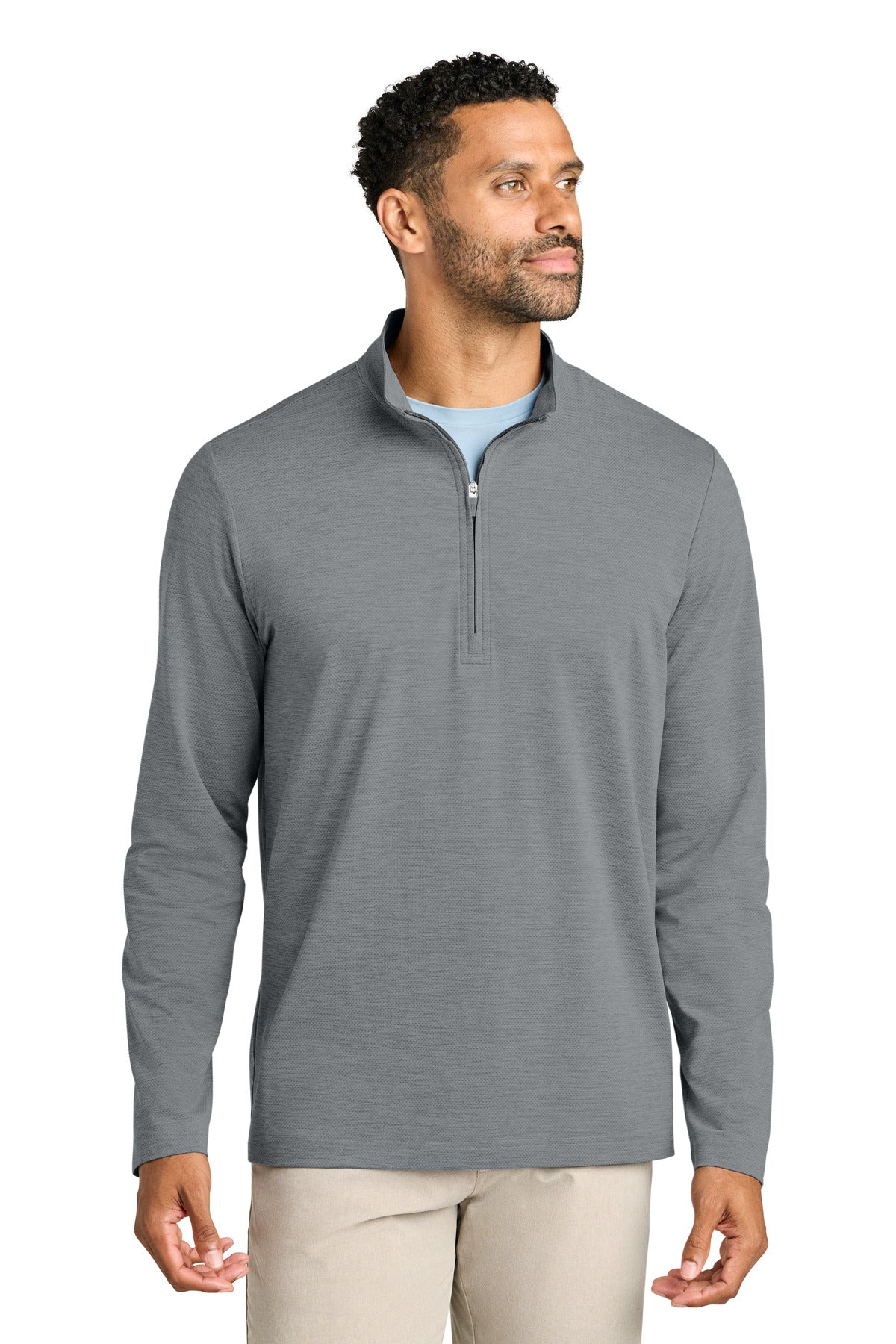 TravisMathew Onward 1/4-Zip TMA42775 in Quiet Shade Grey Heather