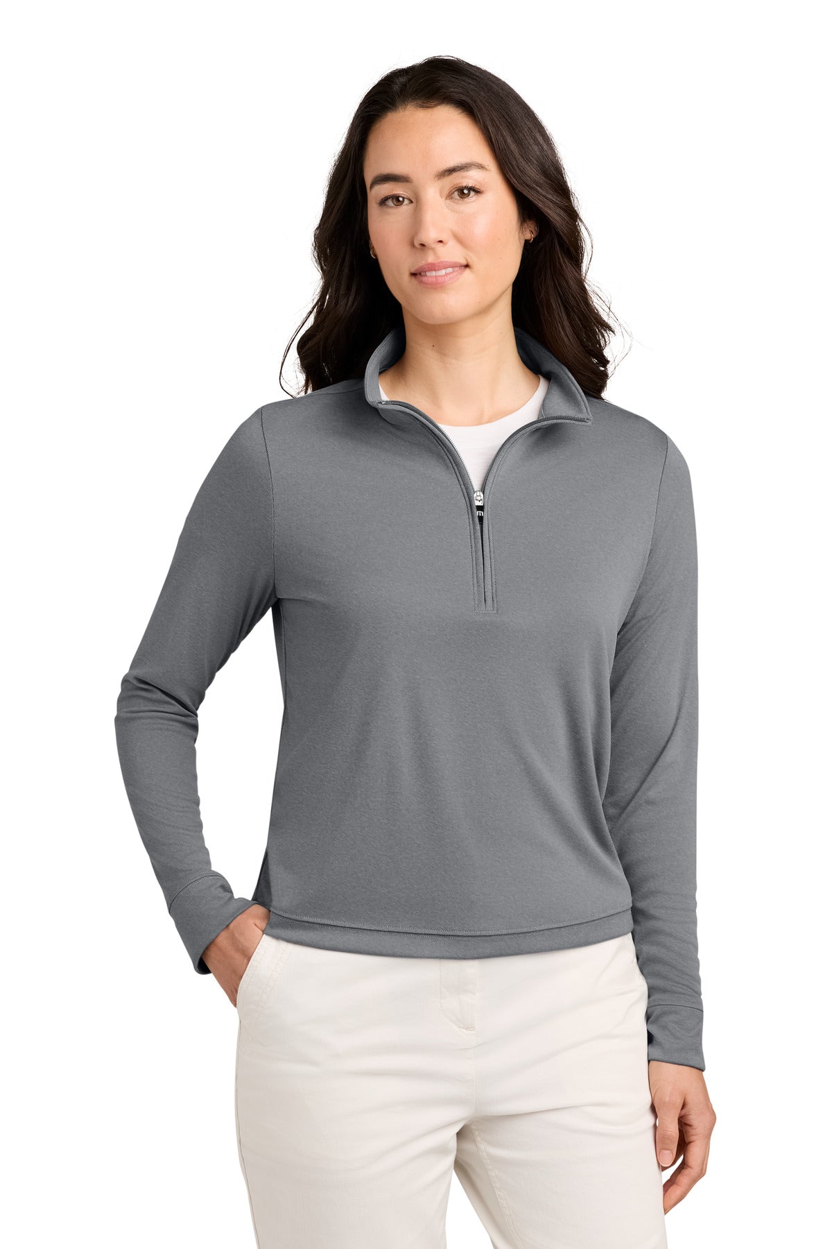 TravisMathew Women's Coto 1/2-Zip TMA42777 in Quiet Shade Grey Heather