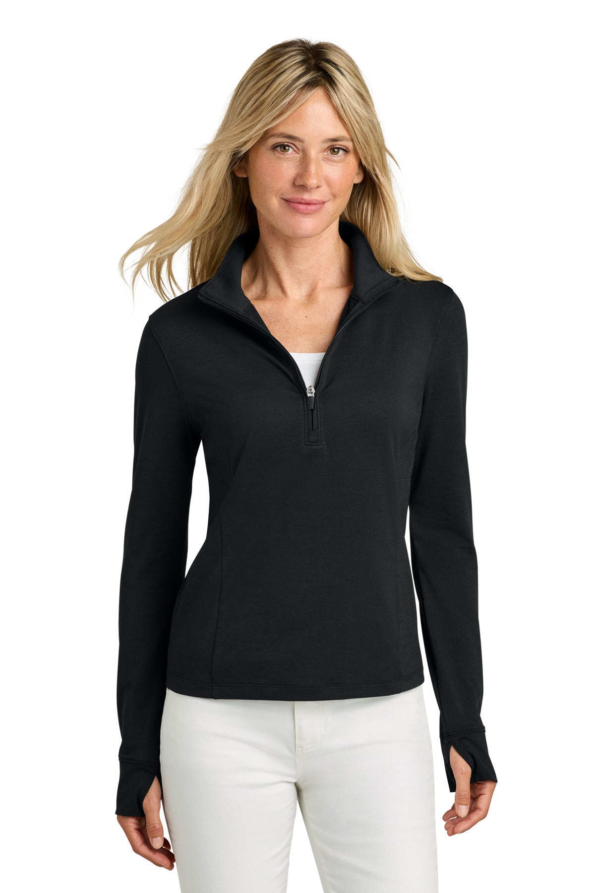 TravisMathew Women's Onward 1/2-Zip TMA42778 in Black