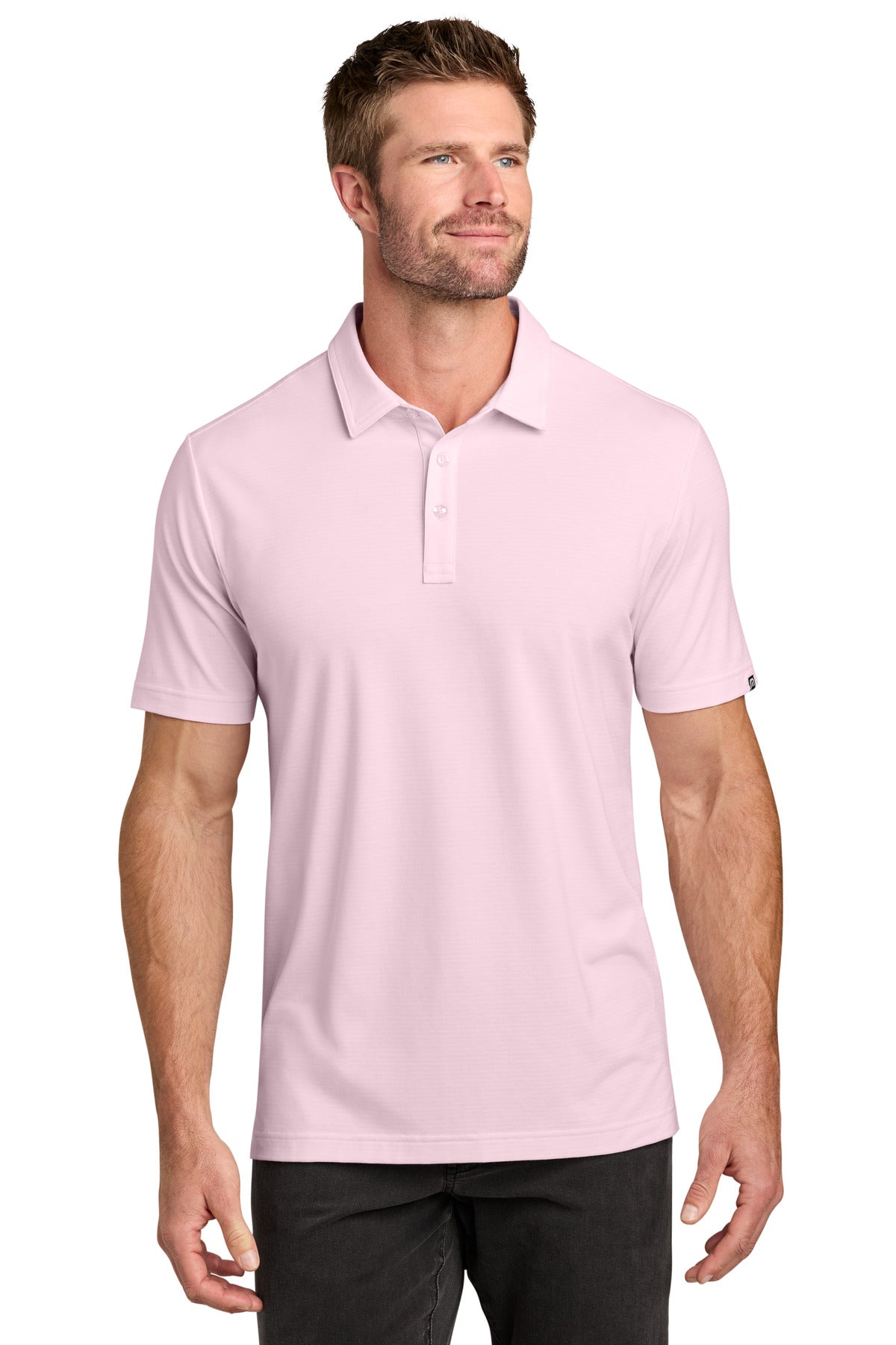 TravisMathew Crestview Polo TMA46371 in Stone Pink