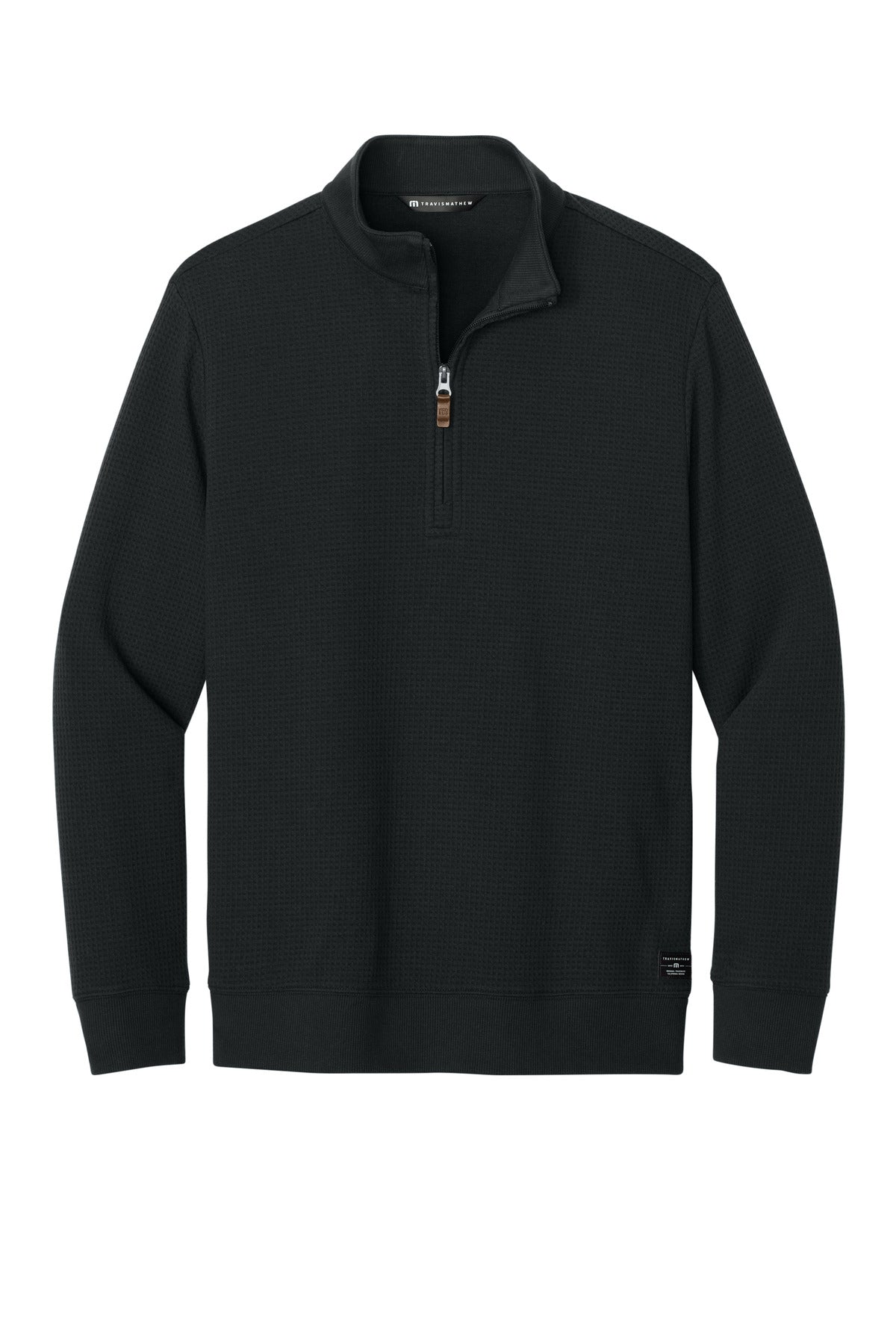 TravisMathew Waffle 1/4-Zip TMA46418 in Black