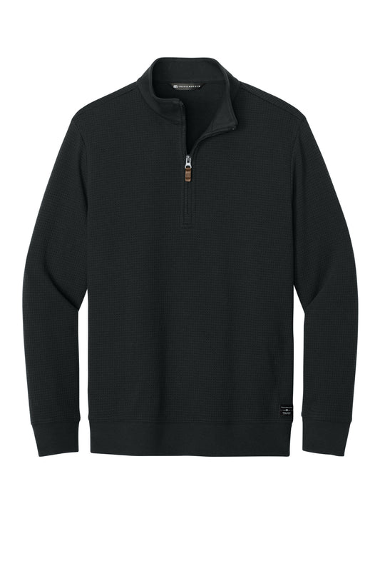 TravisMathew Waffle 1/4-Zip TMA46418 in Black