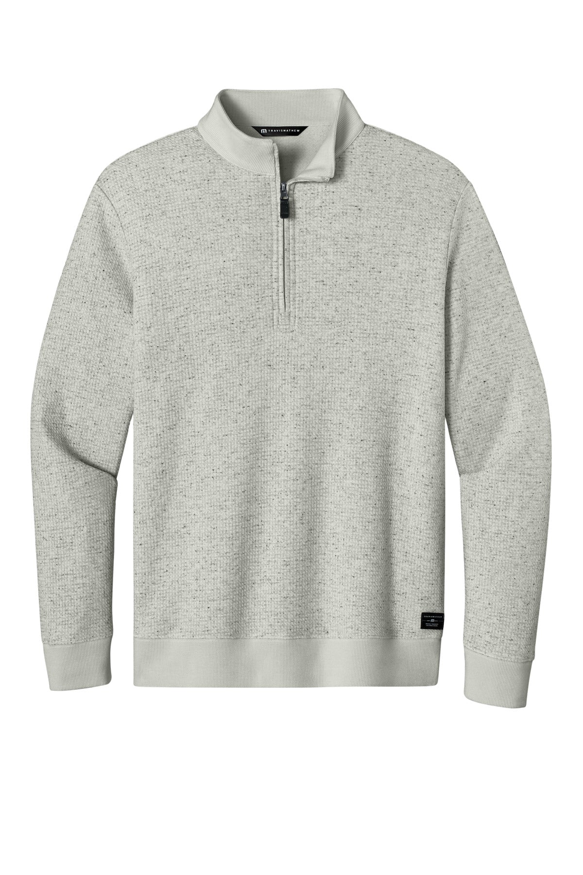 TravisMathew Waffle 1/4-Zip TMA46418 in Light Grey Heather