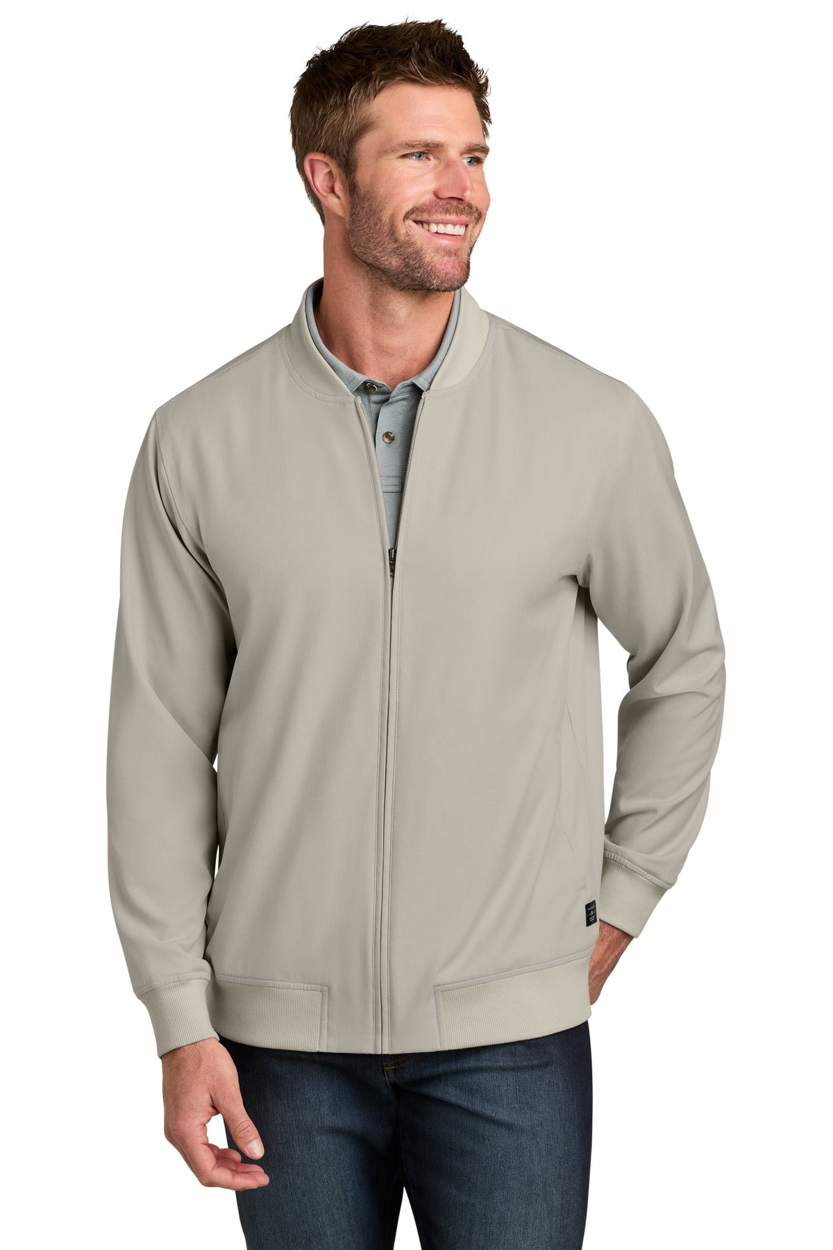 TravisMathew Bomber Jacket TMA47413 in Italian Sand