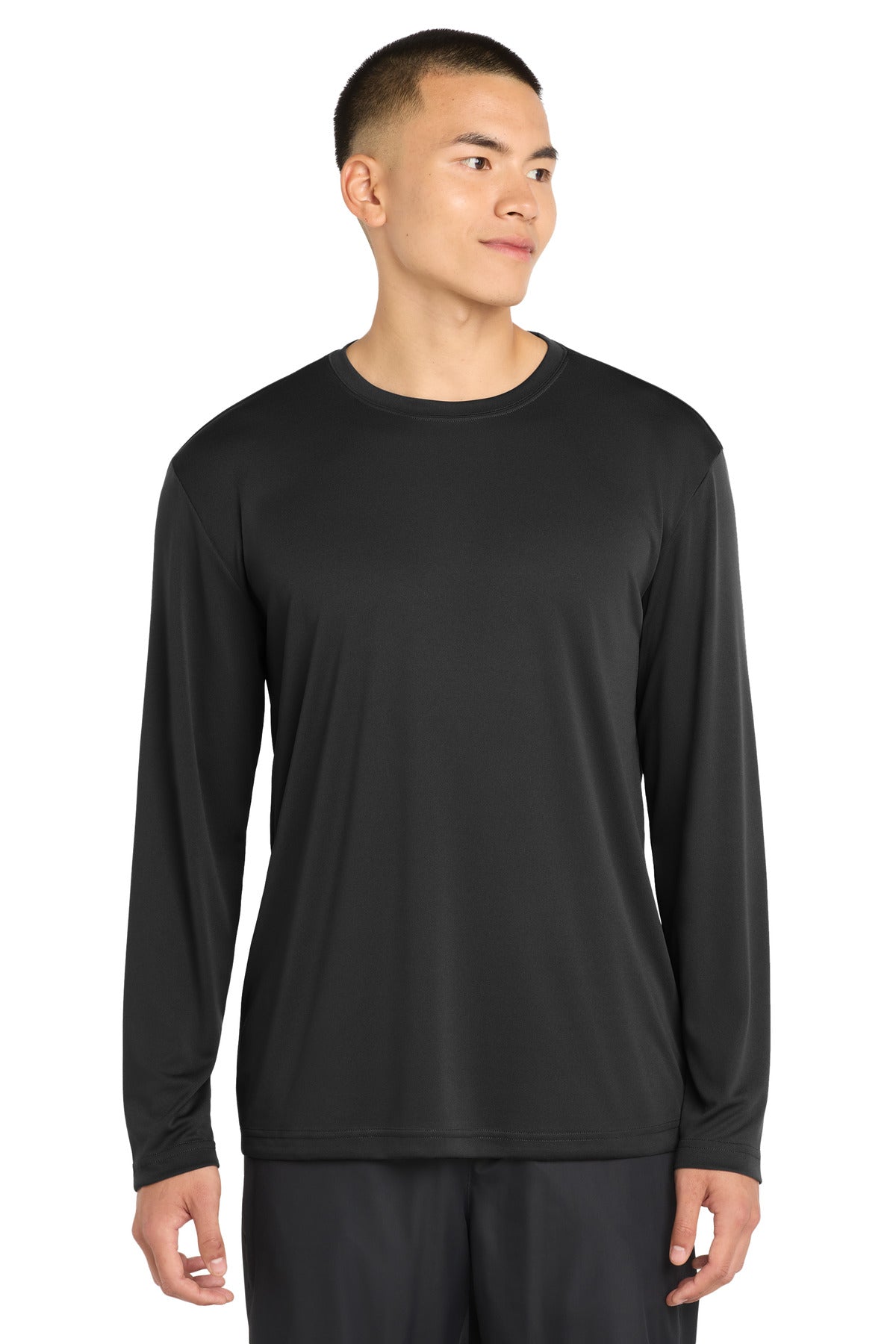 Sport-Tek Tall Long Sleeve PosiCharge Competitor Tee. TST350LS in Black