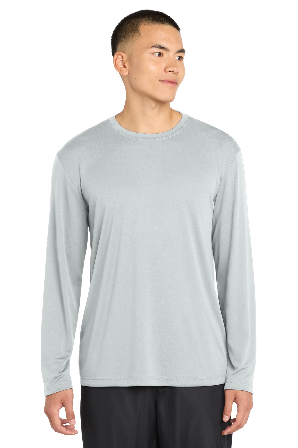 Sport-Tek Tall Long Sleeve PosiCharge Competitor Tee. TST350LS in Silver
