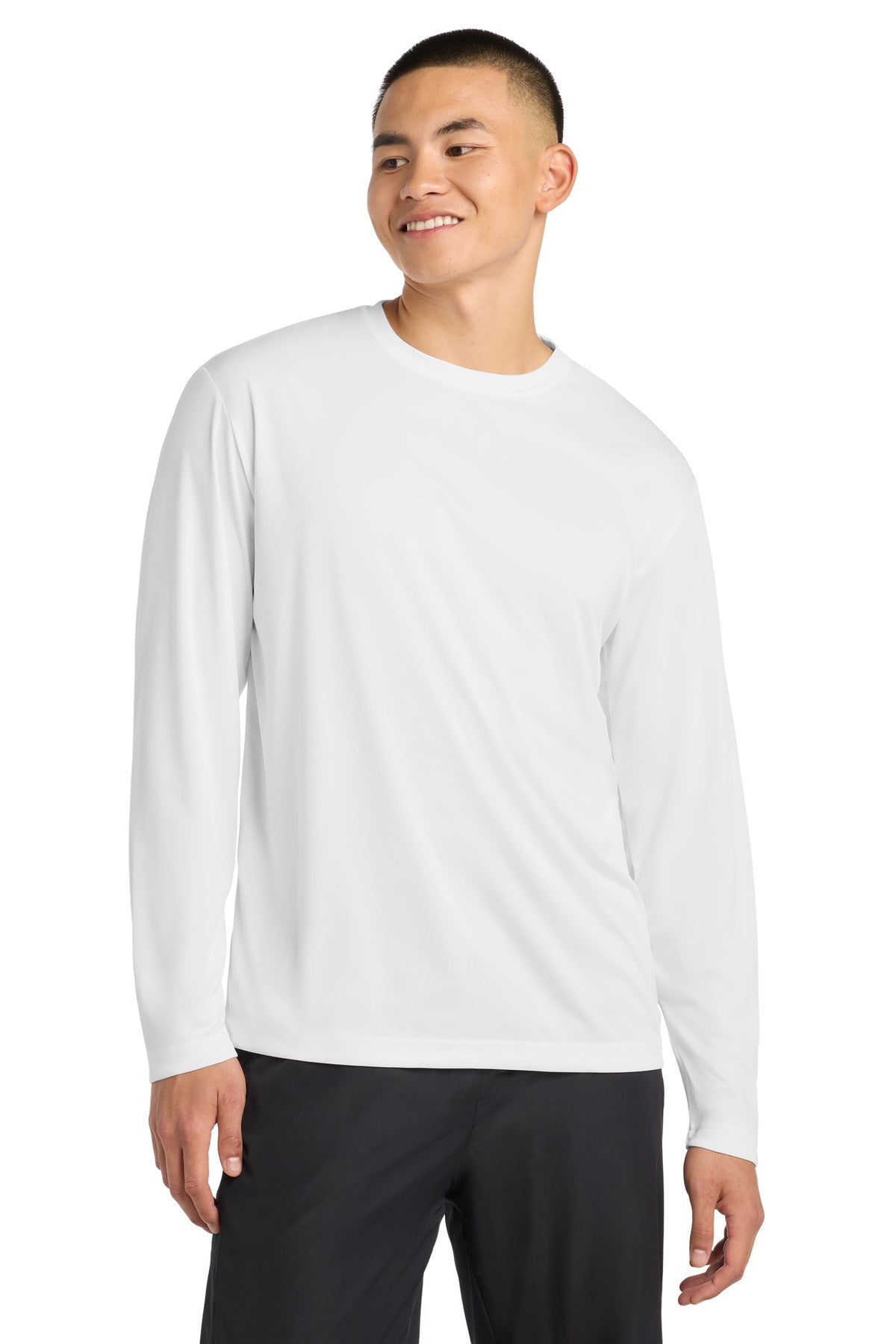 Sport-Tek Tall Long Sleeve PosiCharge Competitor Tee. TST350LS in White