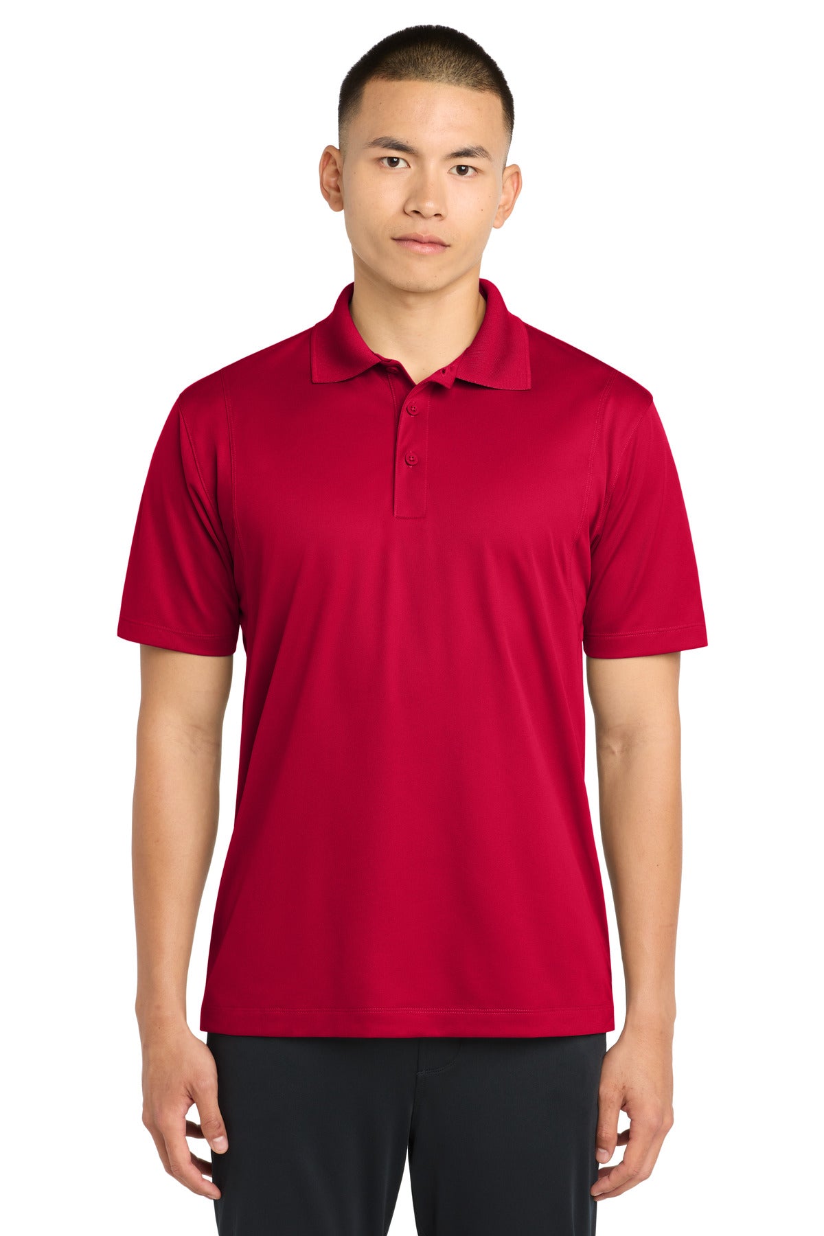 Sport-Tek Tall Micropique Sport-Wick Polo. TST650 in Deep Red