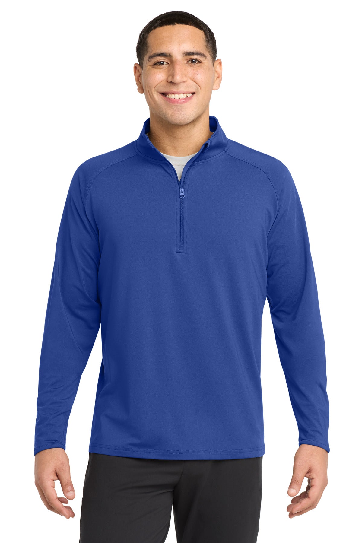 Sport-Tek Tall Sport-Wick Stretch 1/4-Zip Pullover. TST850 in True Royal