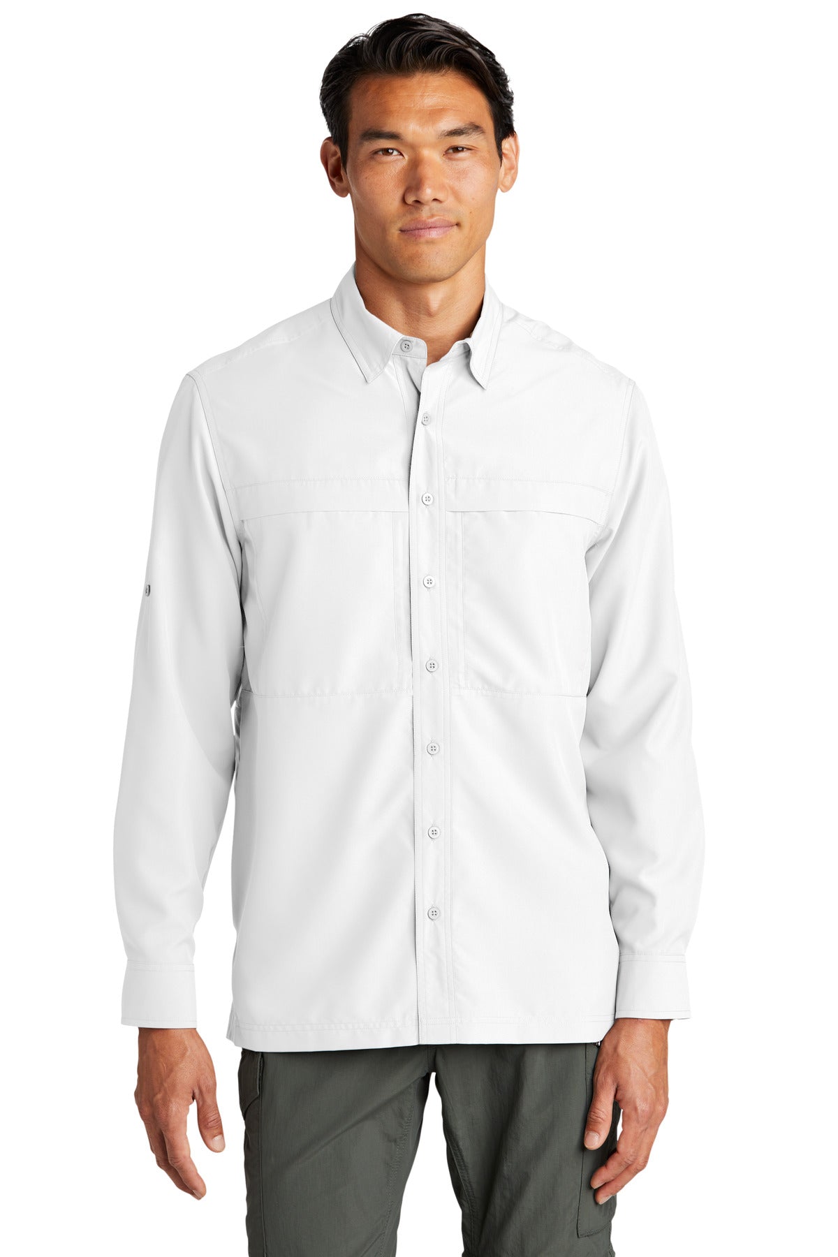 Port Authority Long Sleeve UV Daybreak Shirt W960 in White