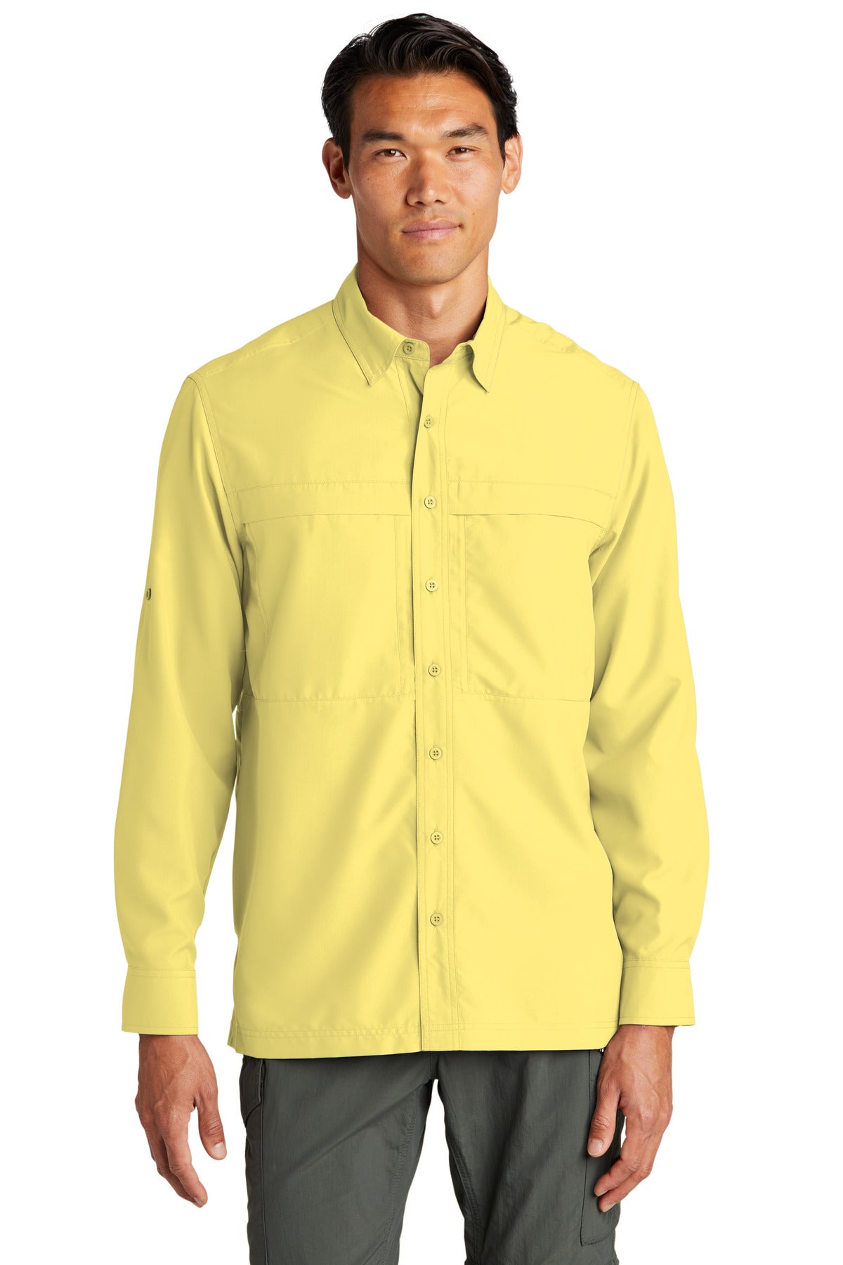 Port Authority Long Sleeve UV Daybreak Shirt W960 in Yellow