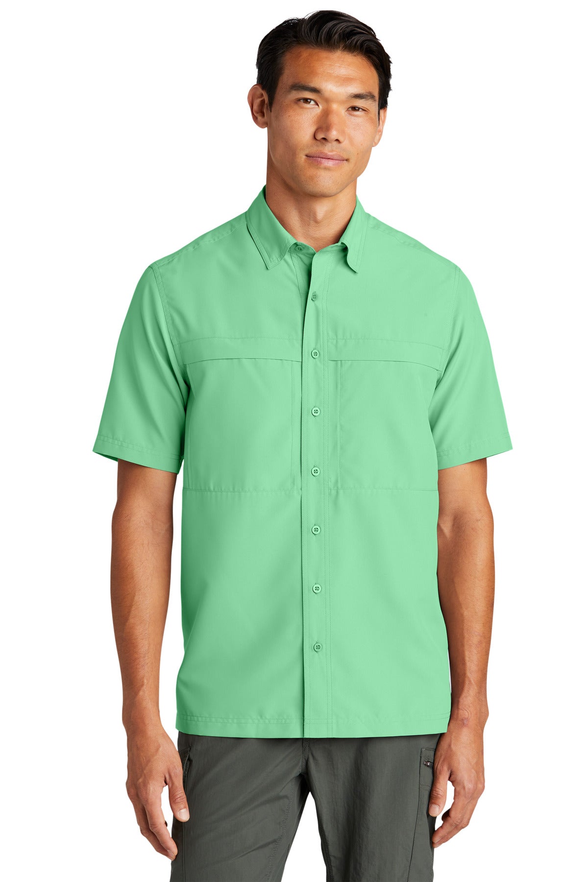 Port Authority Short Sleeve UV Daybreak Shirt W961 in Bright Seafoam